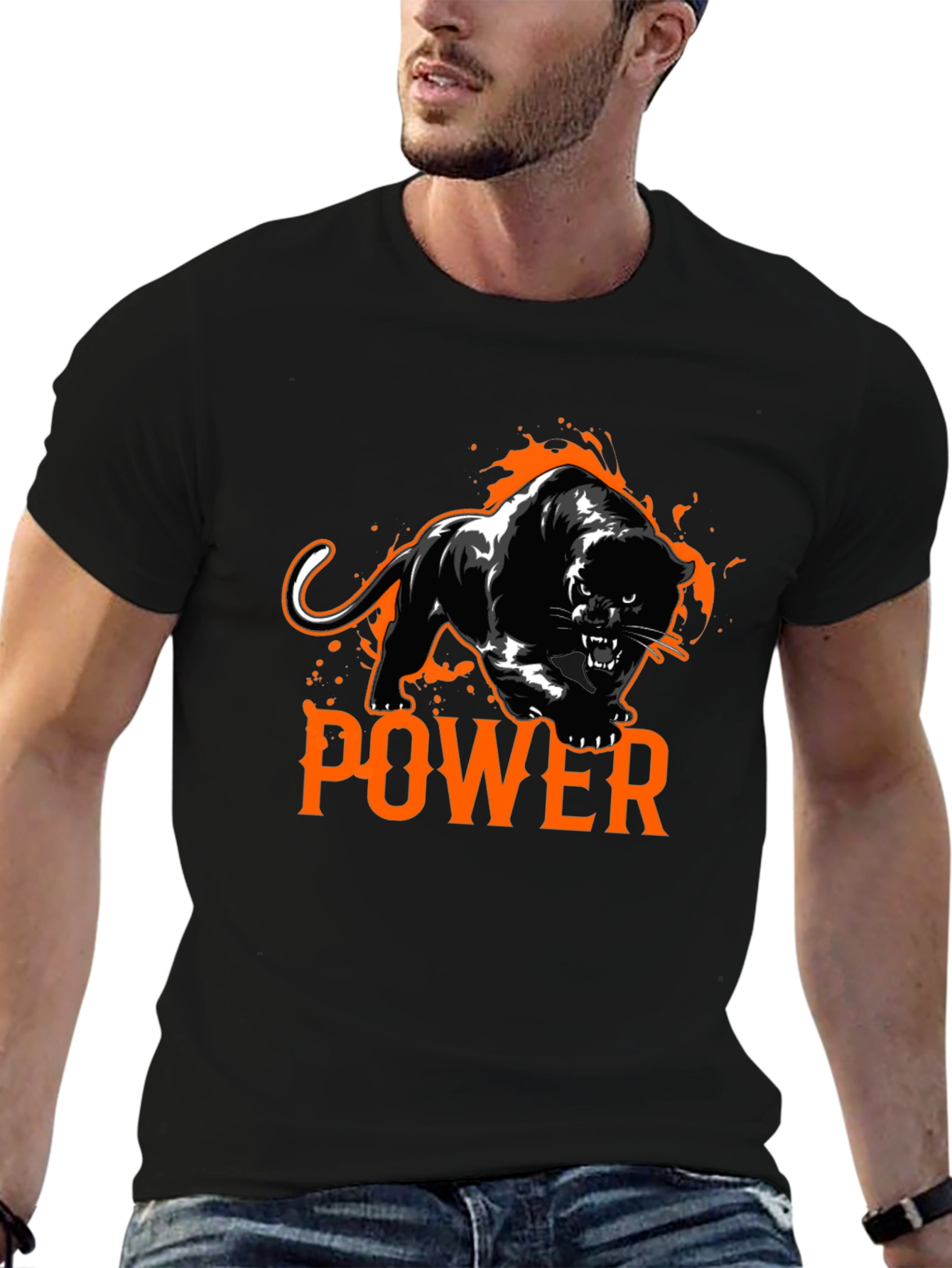 Power Panther Graphic Tee - Black T-Shirt