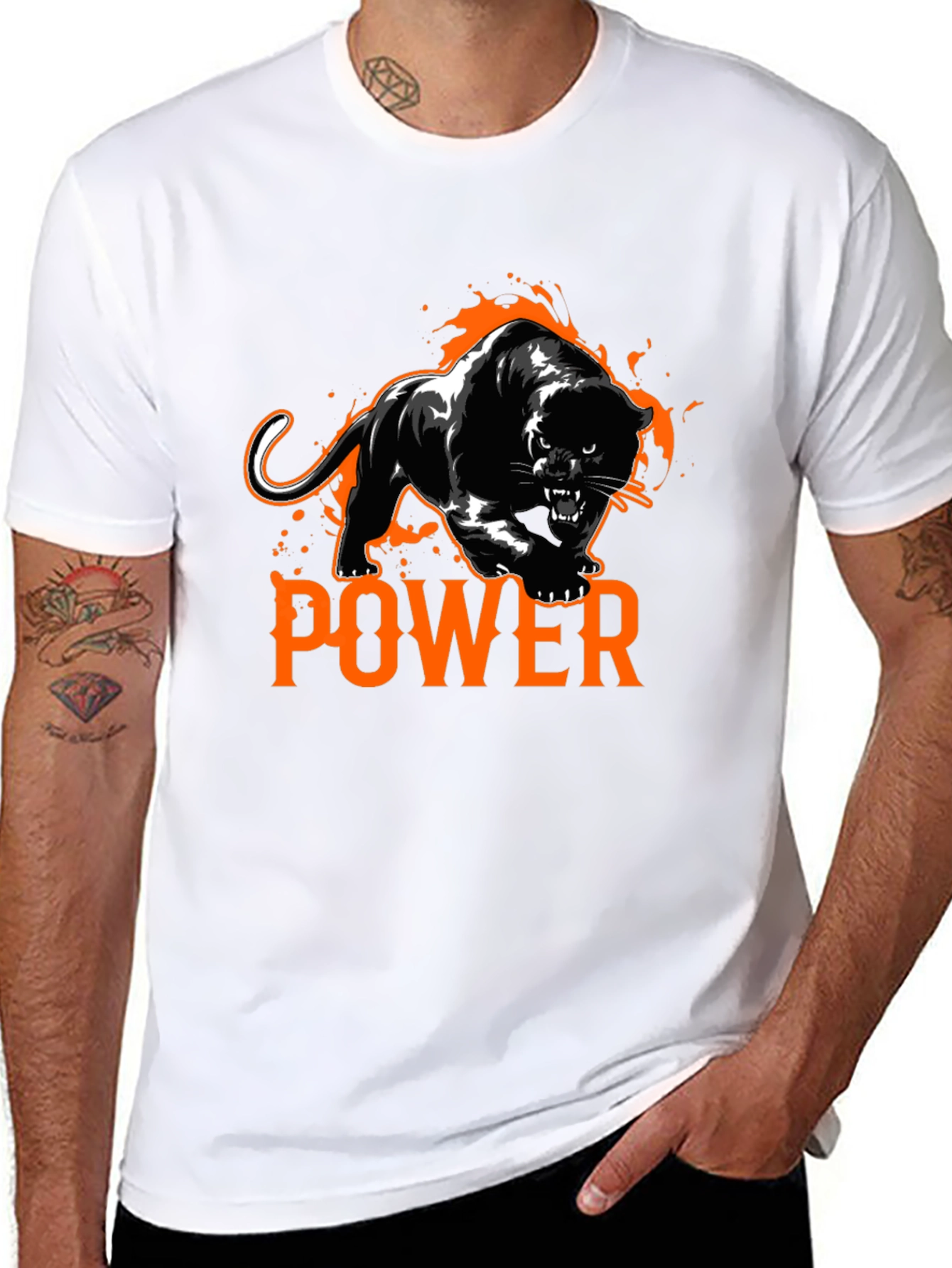 Power Panther Graphic Tee - Black T-Shirt