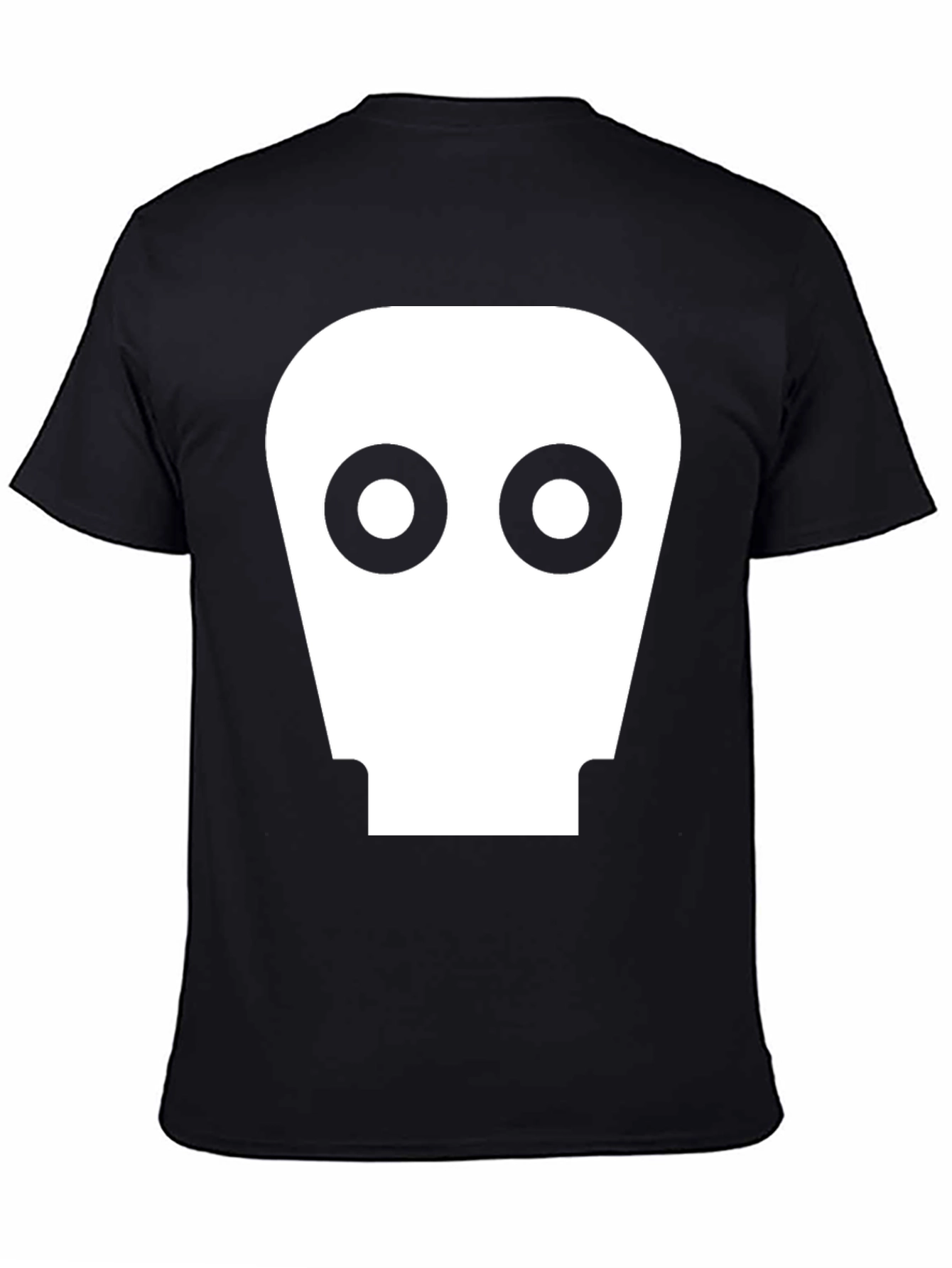 Retro Robot Head Graphic Tee - Black