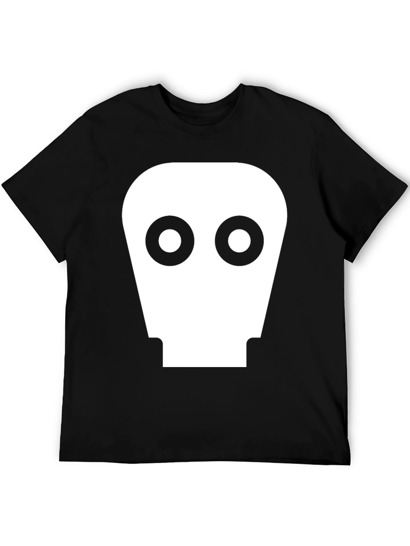 Retro Robot Head Graphic Tee - Black