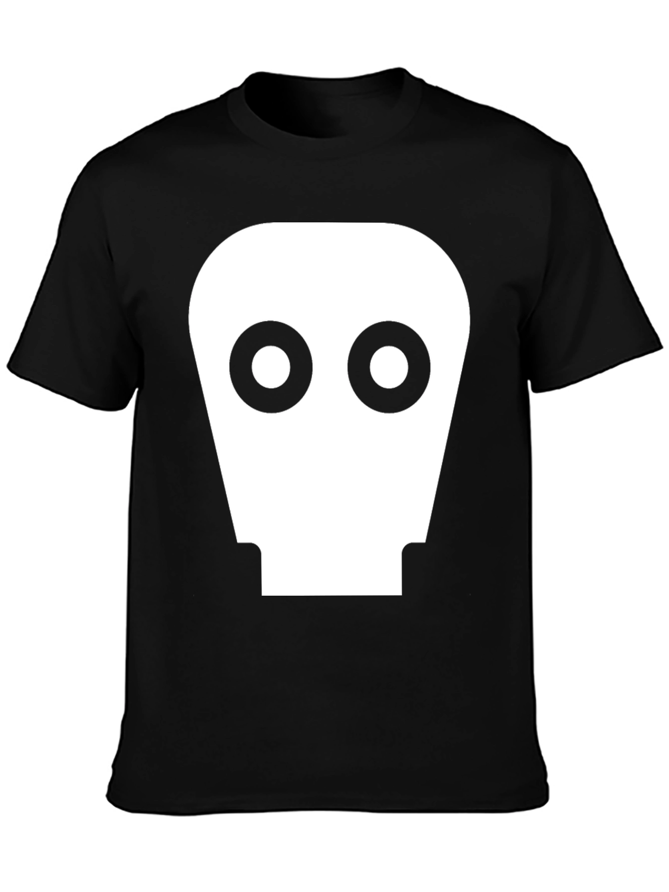 Retro Robot Head Graphic Tee - Black