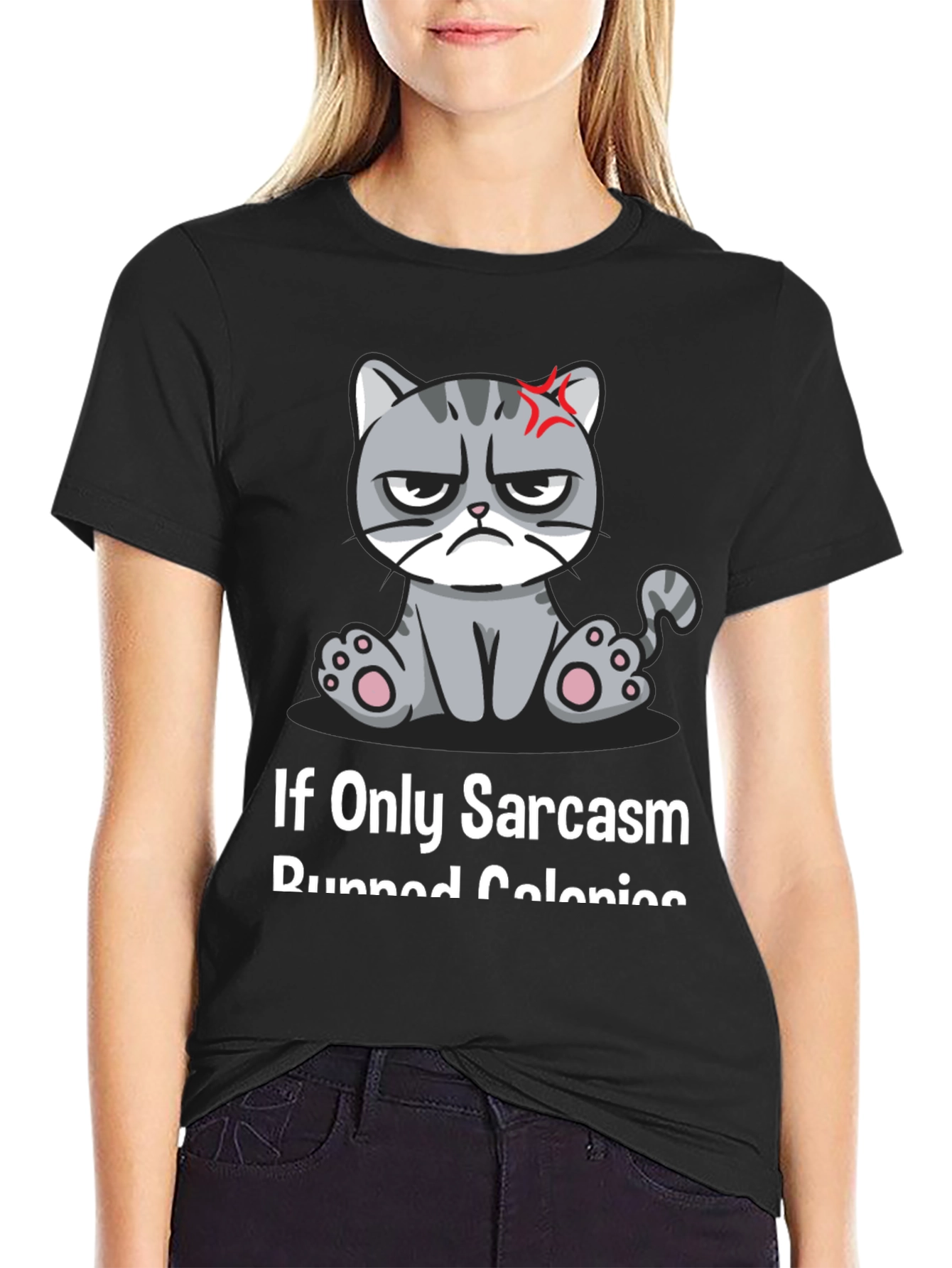 Sarcastic Cat T-Shirt - Grumpy Kitty Humor Tee