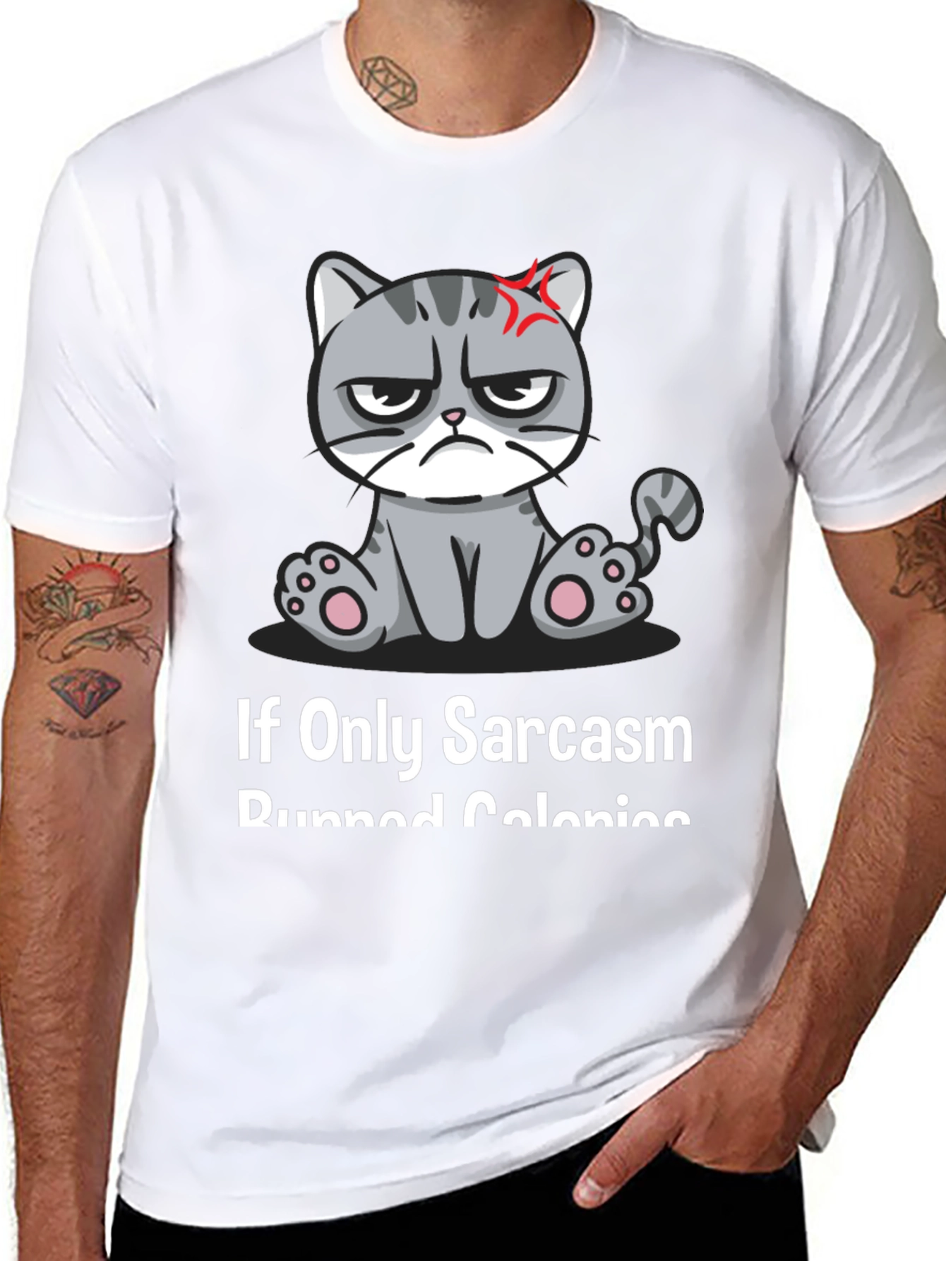 Sarcastic Cat T-Shirt - Grumpy Kitty Humor Tee