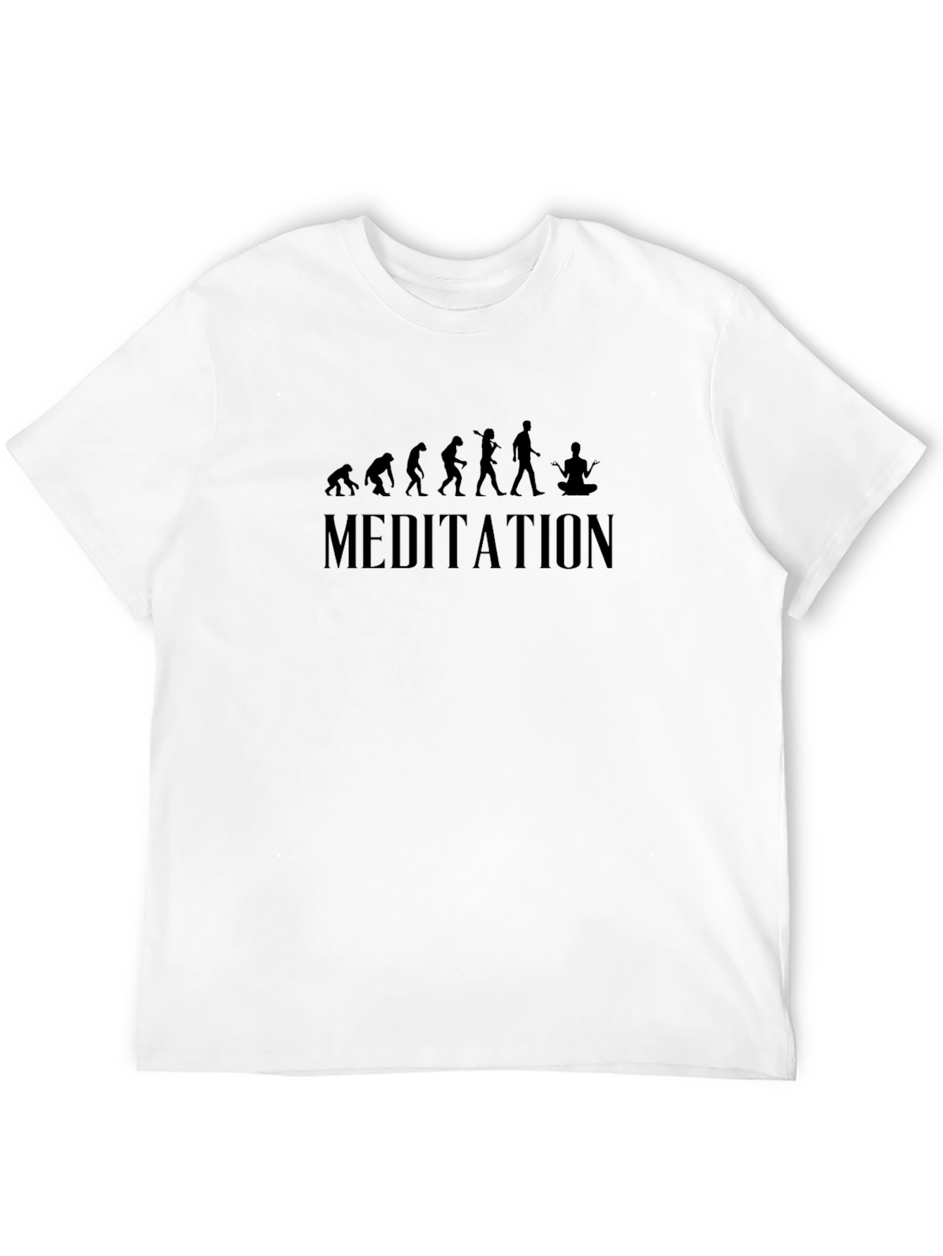 Meditation Evolution Black T-Shirt