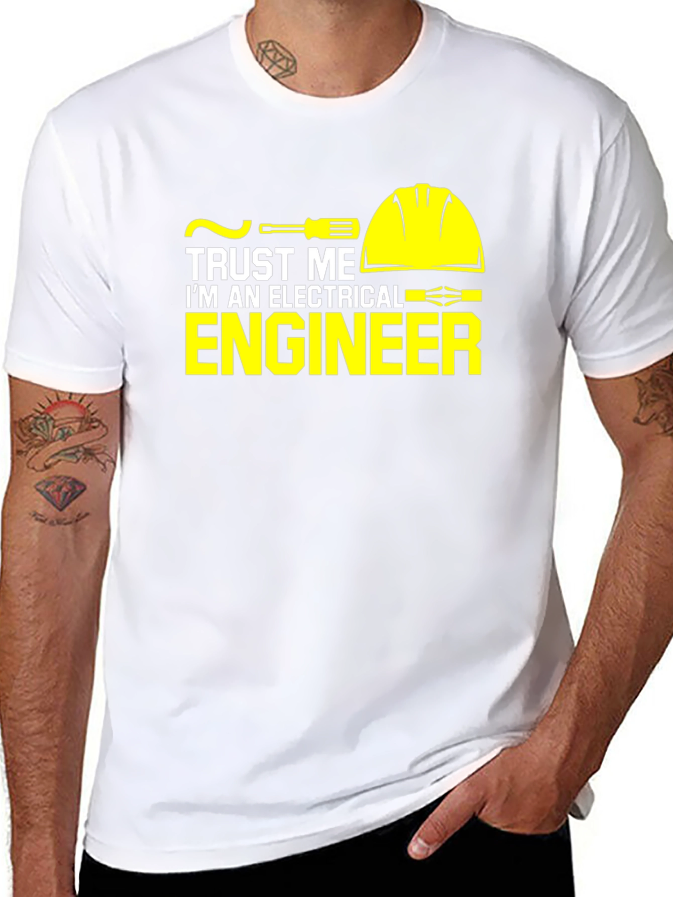 Trust Me Electrical Engineer Black Graphic Tee