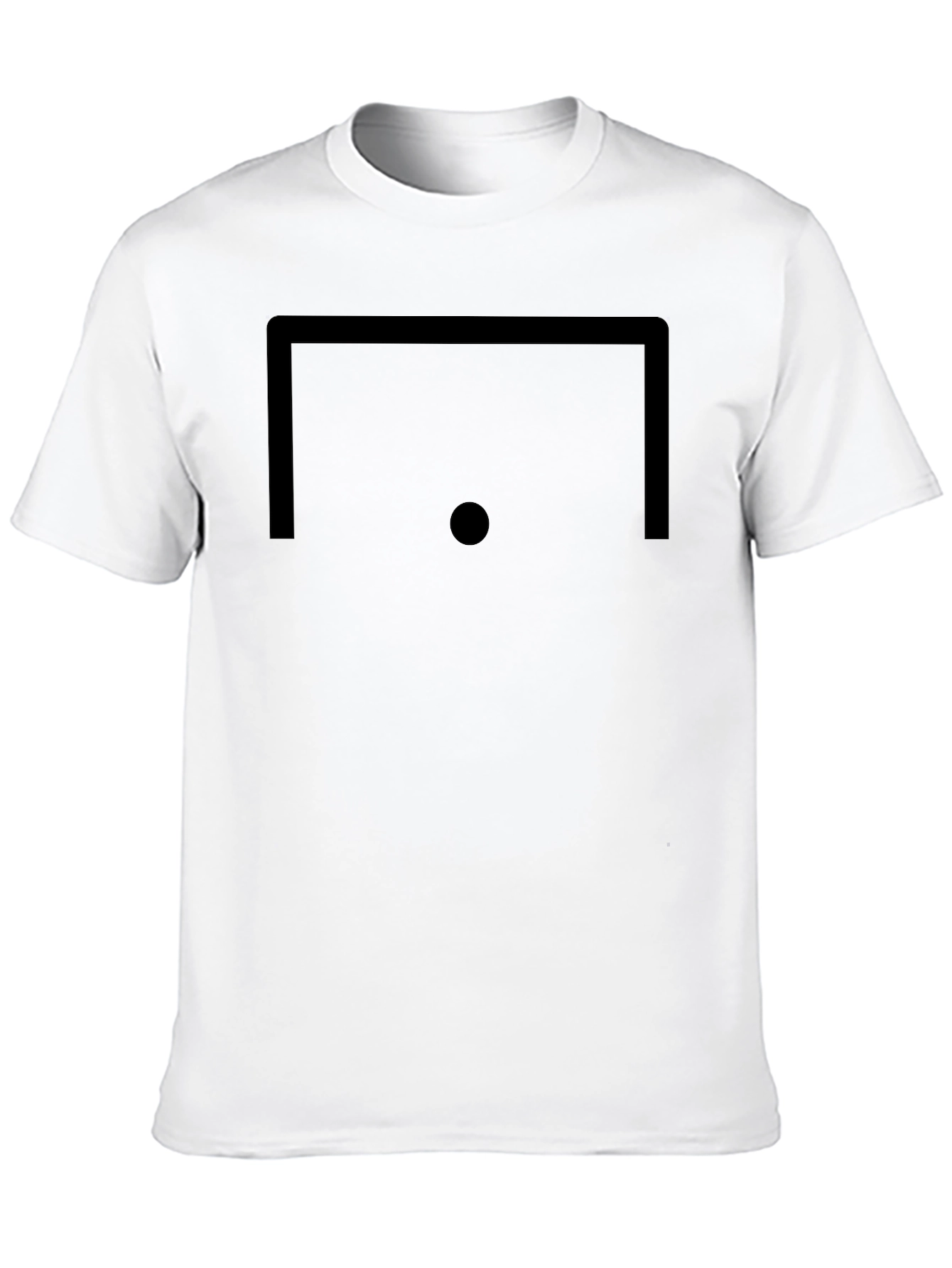 Minimalist Soccer Goal Graphic T-Shirt - Black