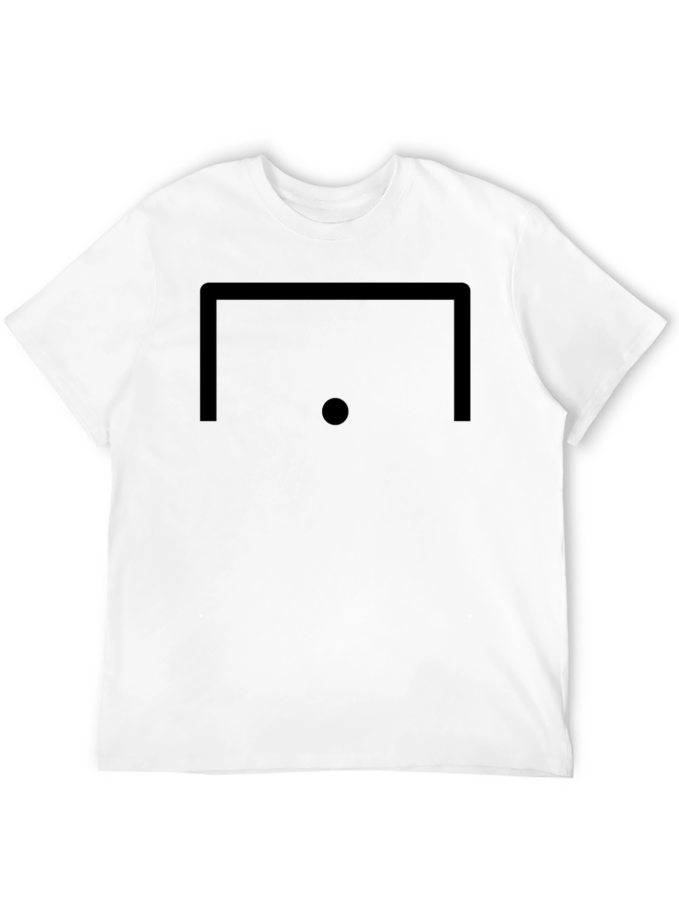 Minimalist Soccer Goal Graphic T-Shirt - Black