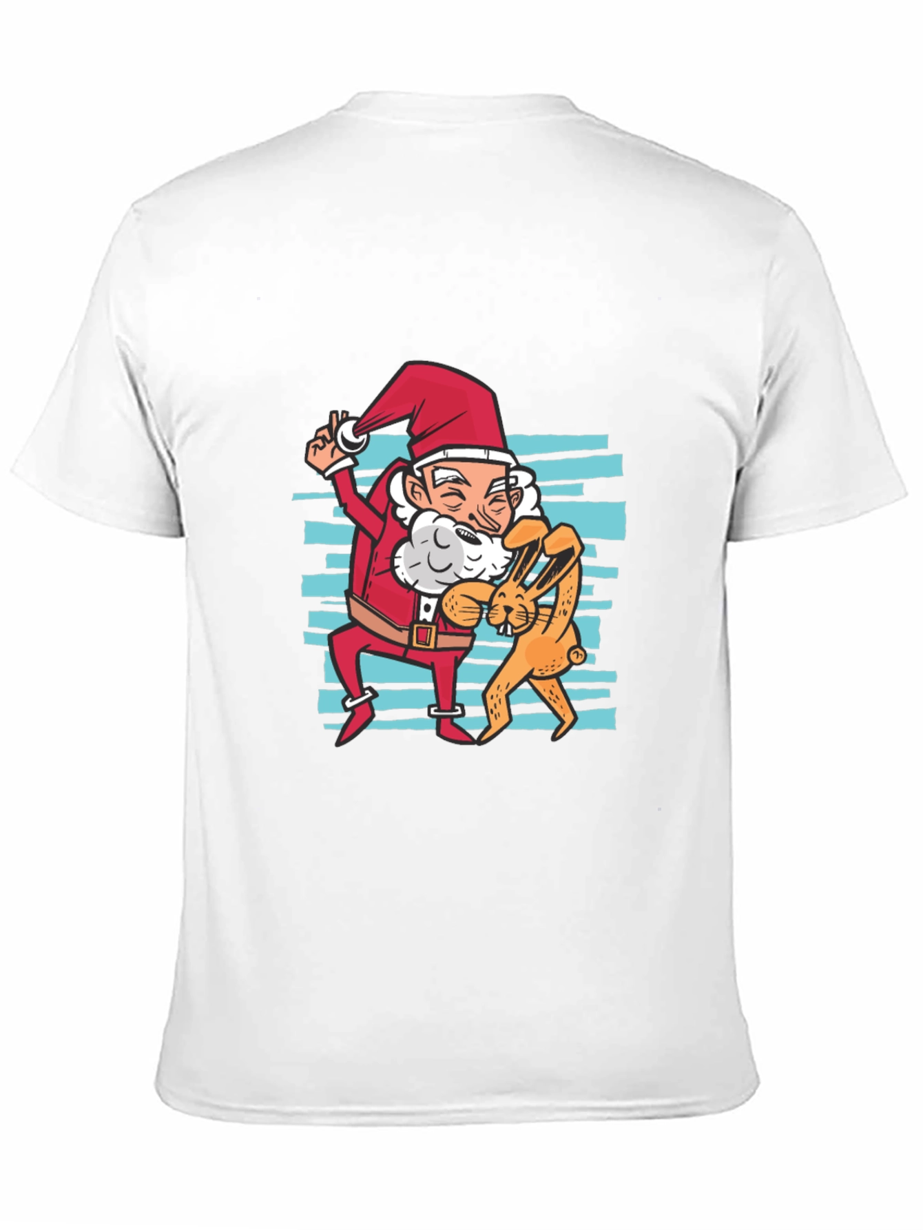 Santa & Bunny T-Shirt: Festive Holiday Fun