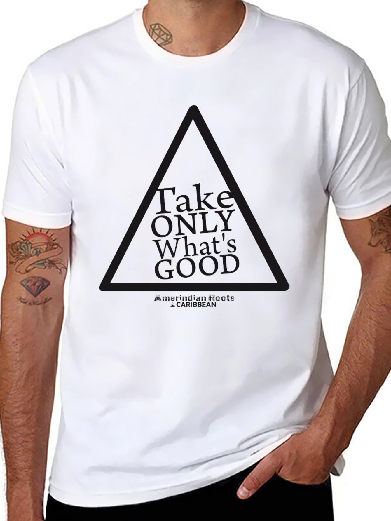 Mens Black Graphic Print Crew Neck T-Shirt