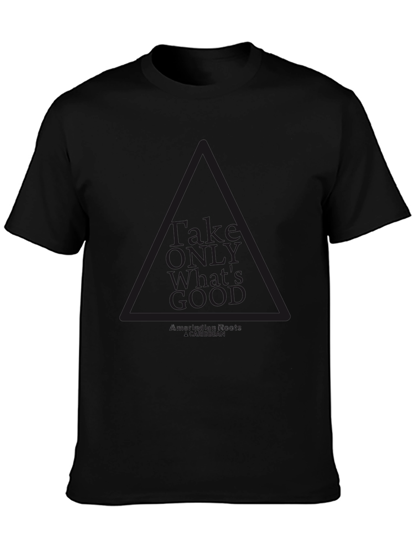 Mens Black Graphic Print Crew Neck T-Shirt