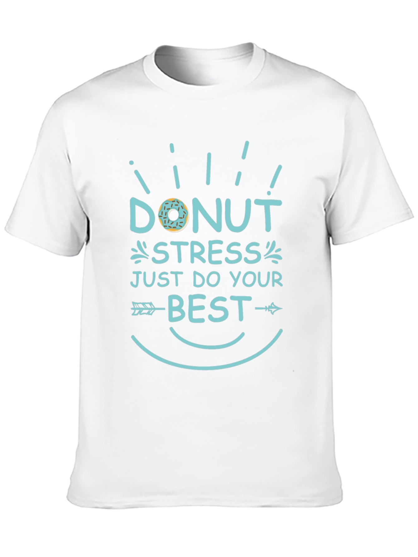 Donut Stress Mens Black Graphic T-Shirt