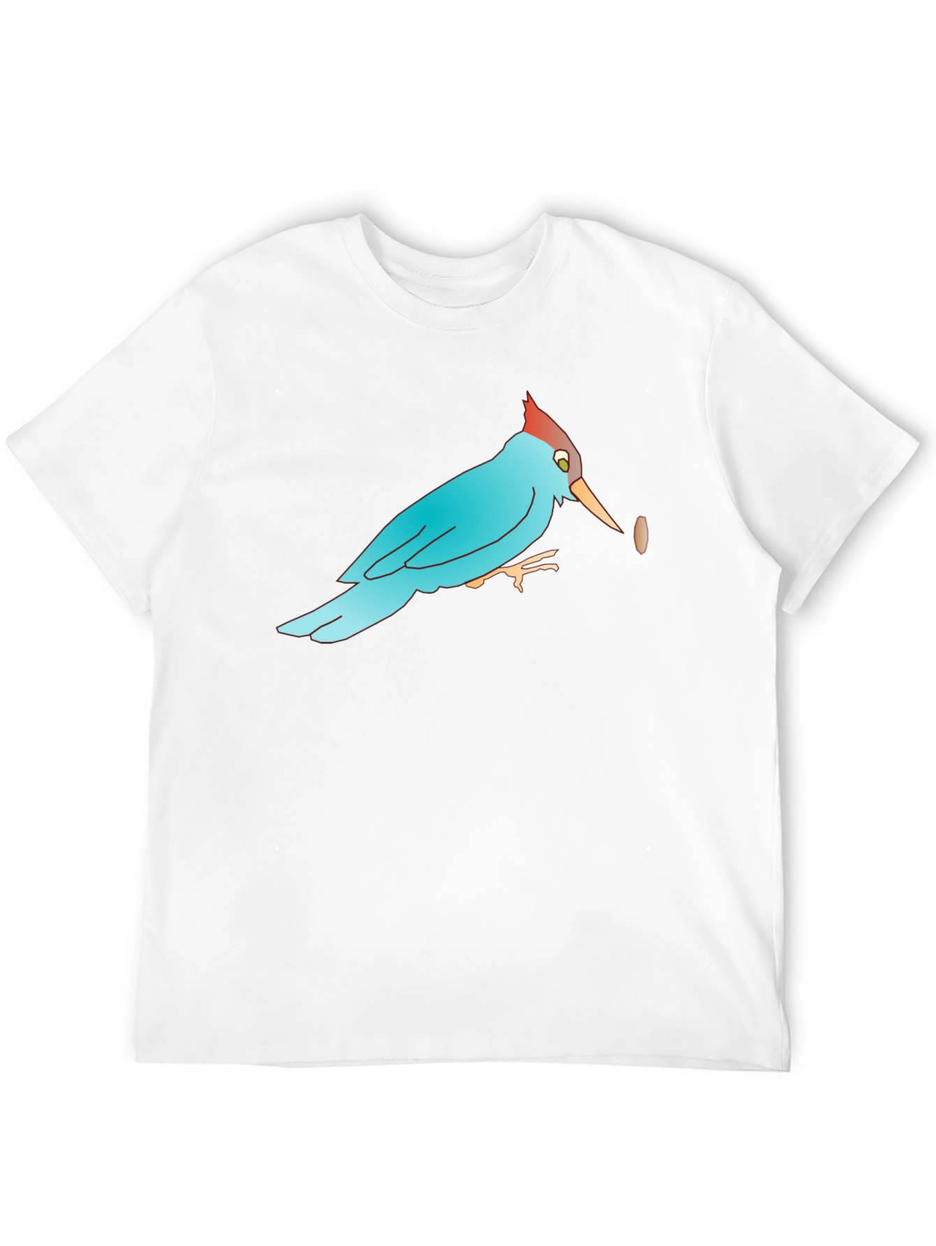 Bird with Bean Graphic Black T-Shirt