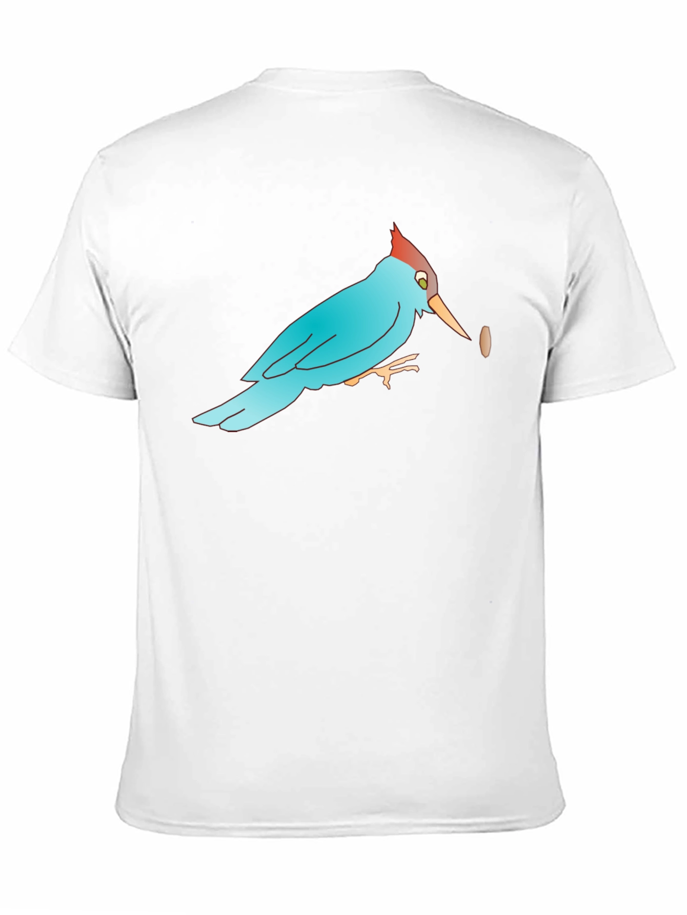 Bird with Bean Graphic Black T-Shirt