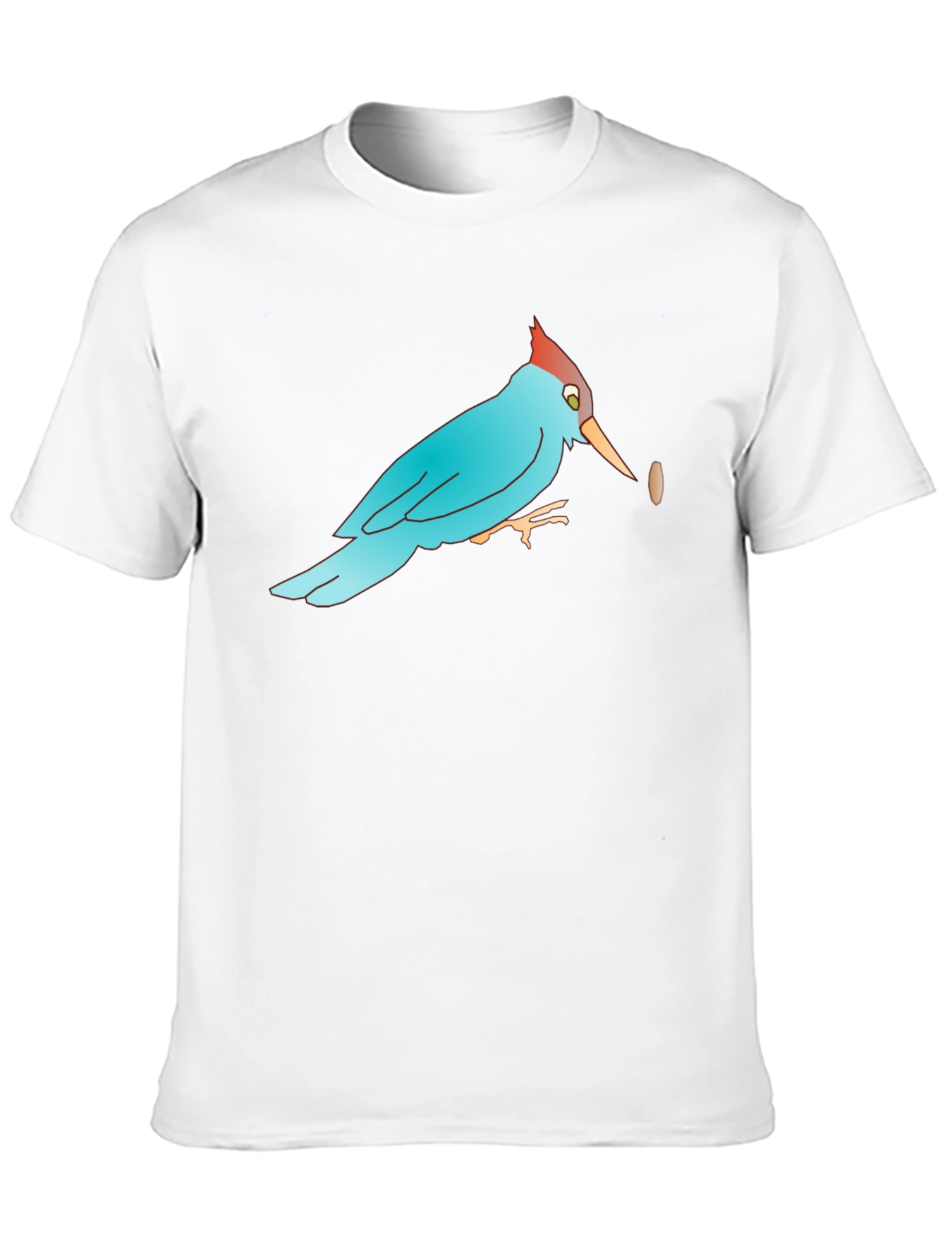 Bird with Bean Graphic Black T-Shirt