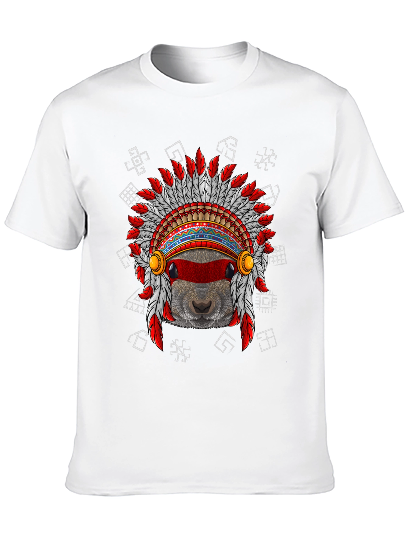 Native American Headdress Beaver T-Shirt