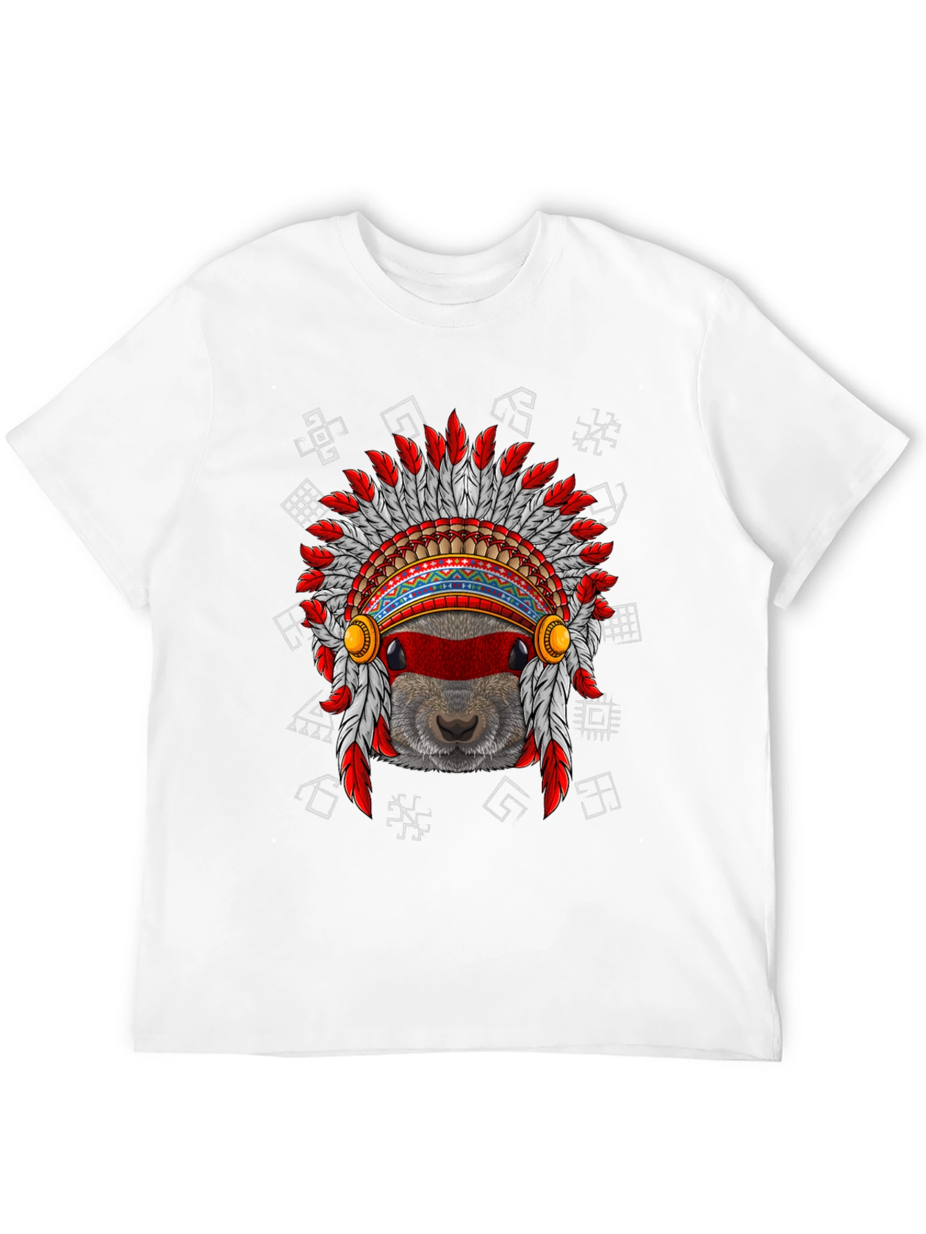 Native American Headdress Beaver T-Shirt