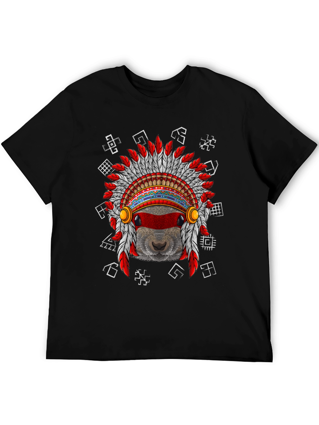 Native American Headdress Beaver T-Shirt