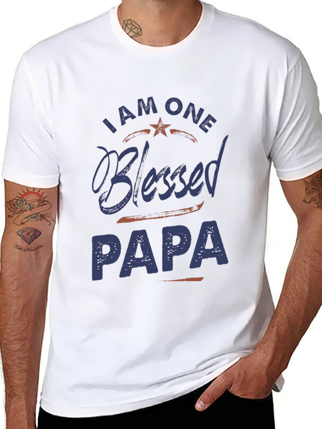 I Am One Blessed Papa Graphic T-Shirt
