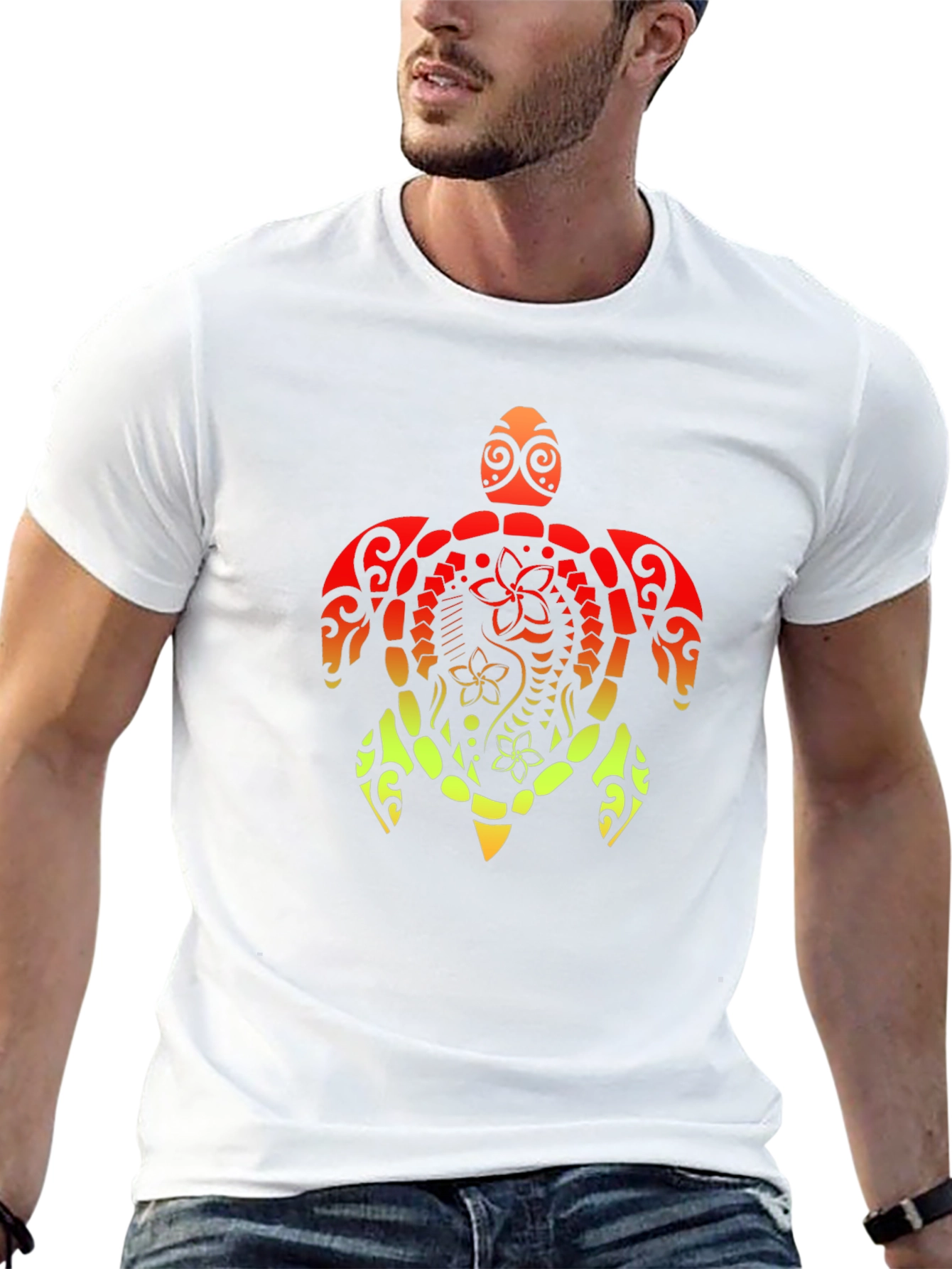 Tribal Turtle Graphic Tee - Black T-Shirt