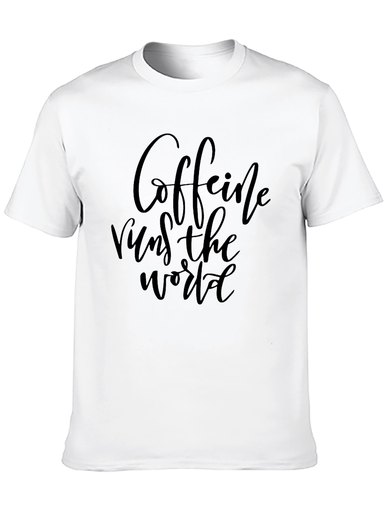 Caffeine Runs the World Black T-Shirt
