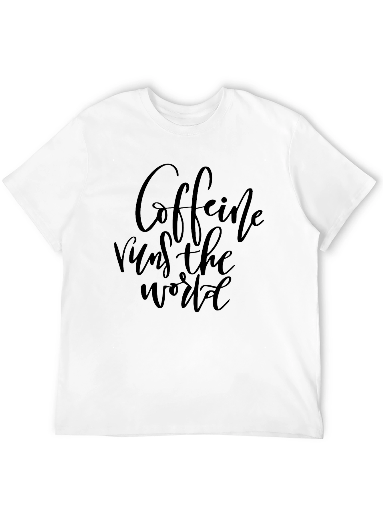 Caffeine Runs the World Black T-Shirt