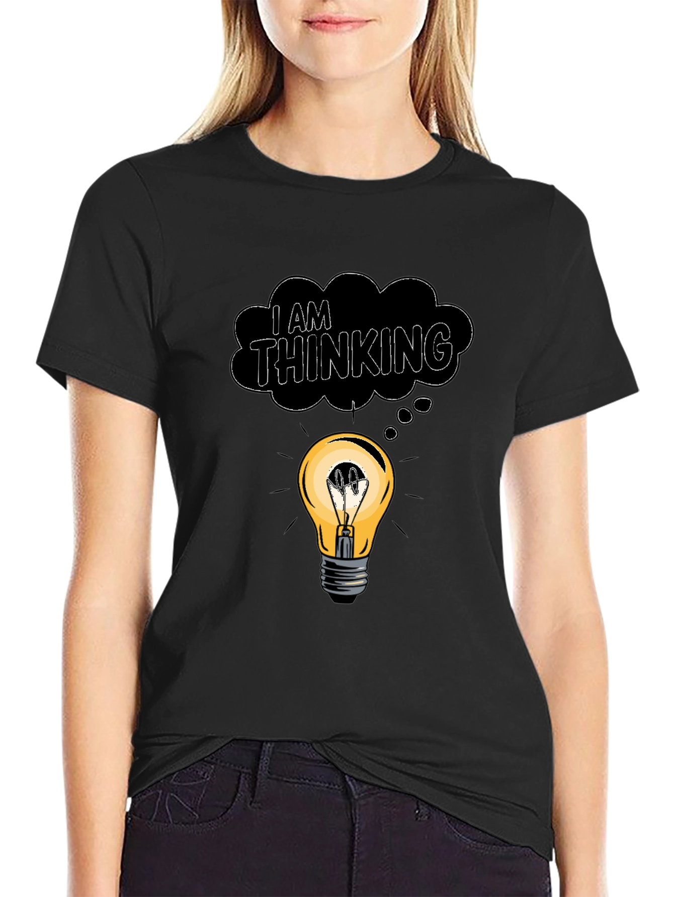I Am Thinking T-Shirt - Lightbulb Idea Tee