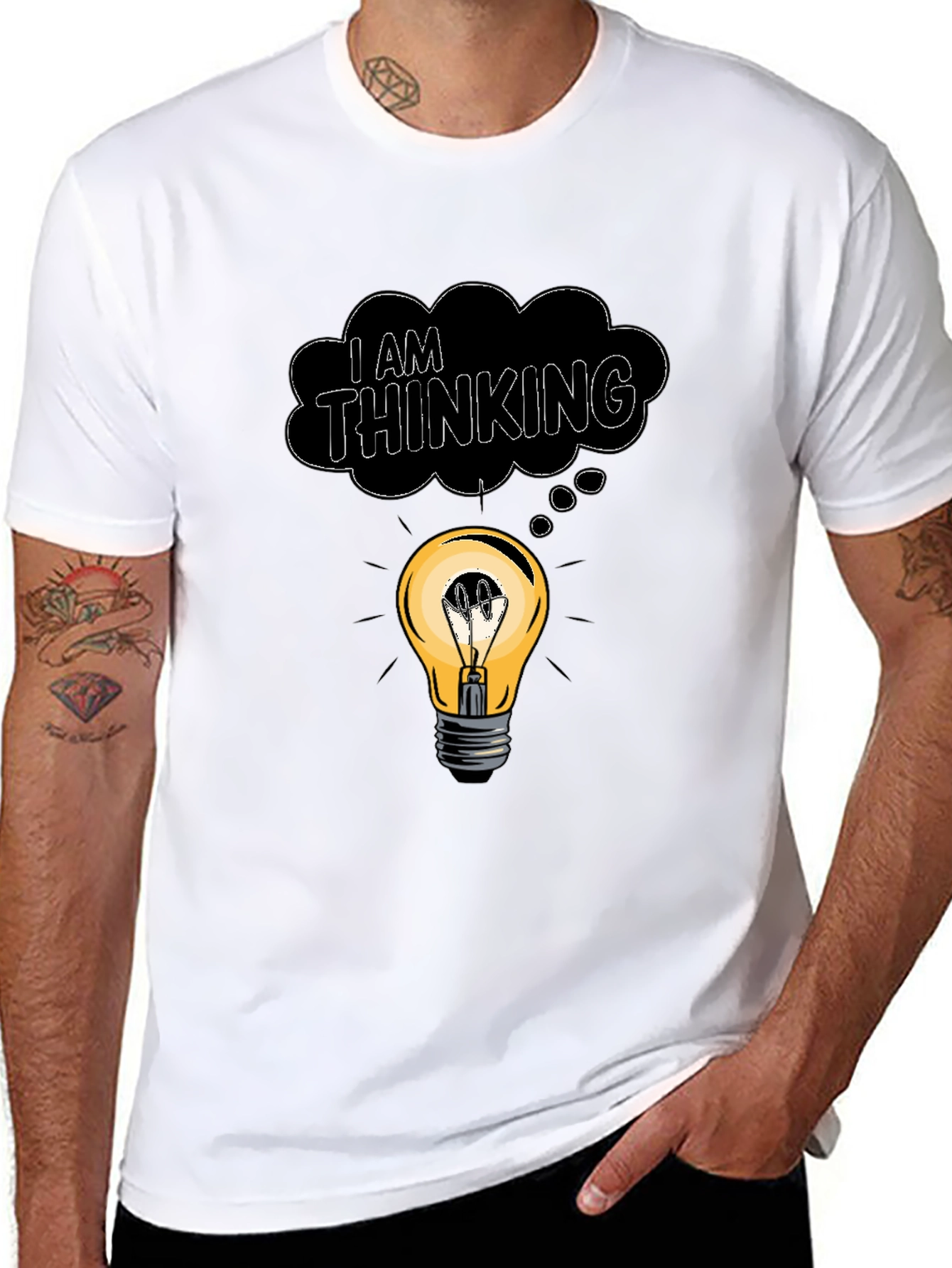 I Am Thinking T-Shirt - Lightbulb Idea Tee