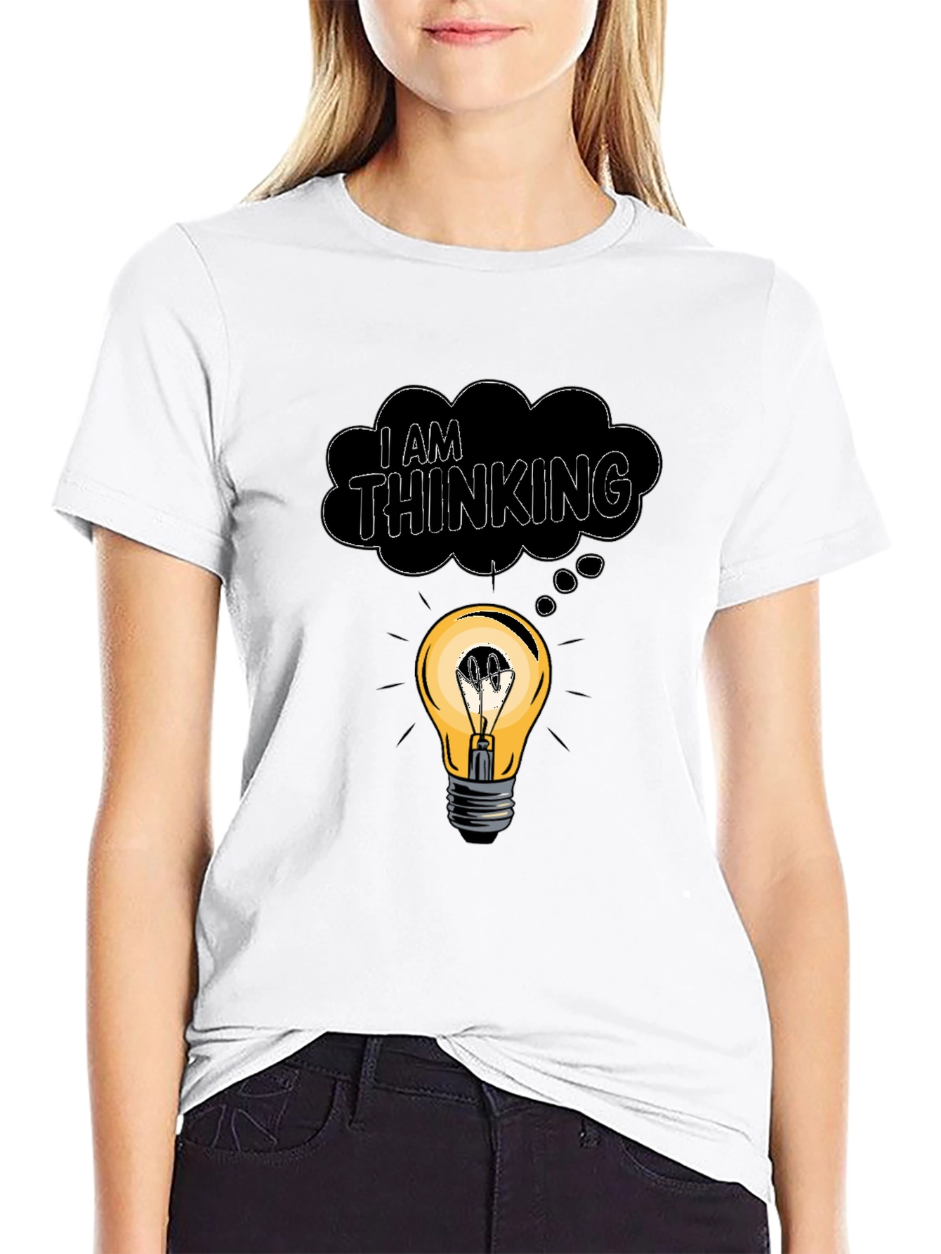 I Am Thinking T-Shirt - Lightbulb Idea Tee