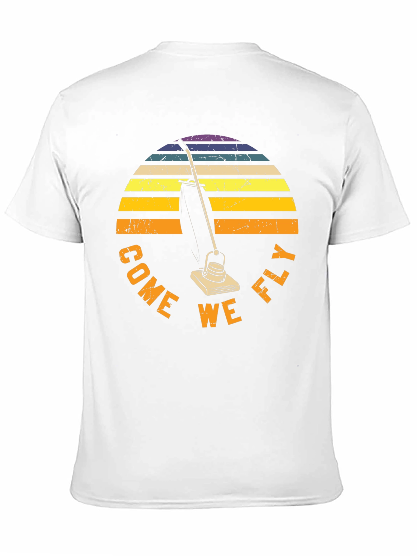 Come We Fly Vacuum T-Shirt Retro Sunset Tee
