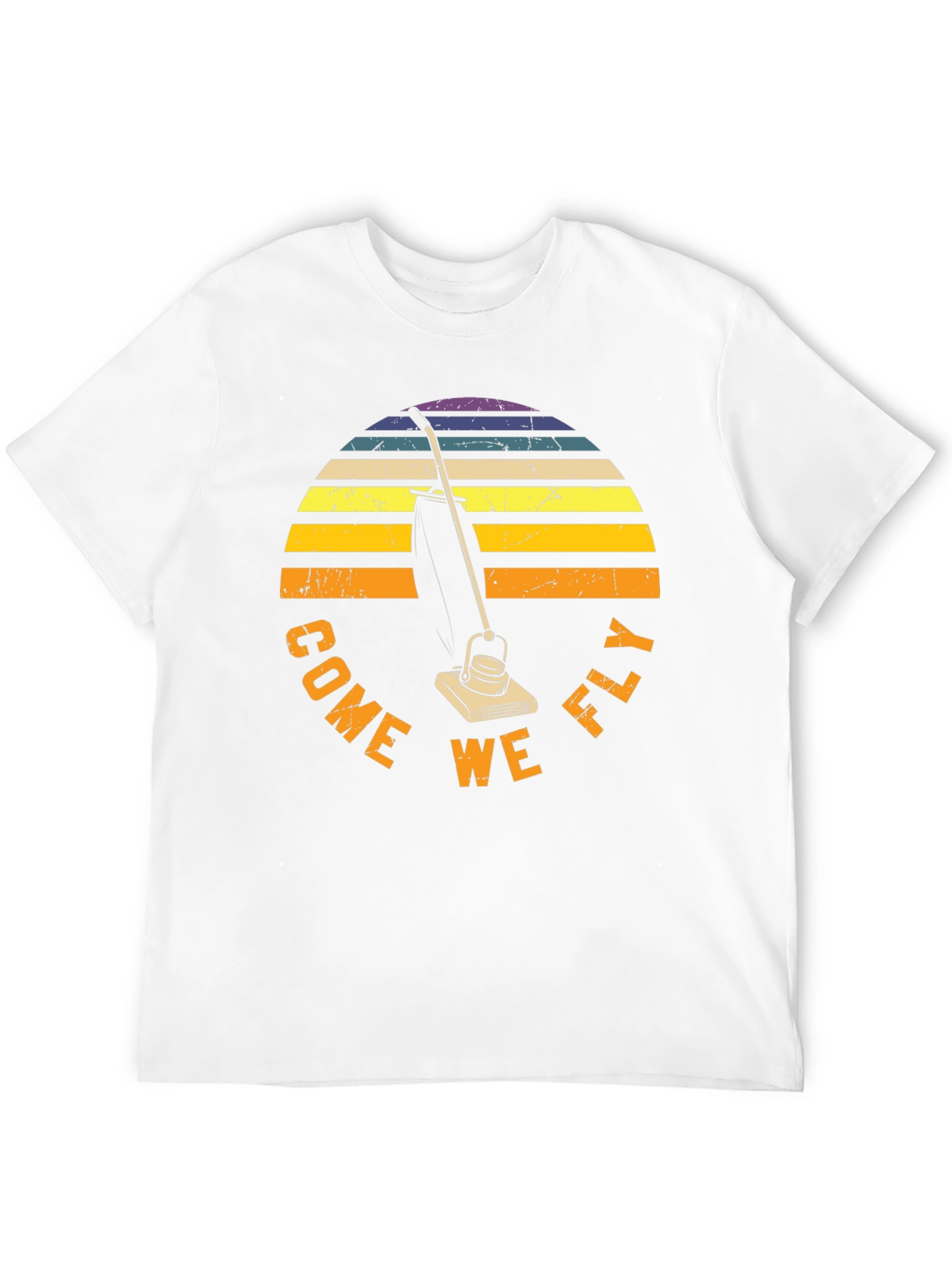 Come We Fly Vacuum T-Shirt Retro Sunset Tee