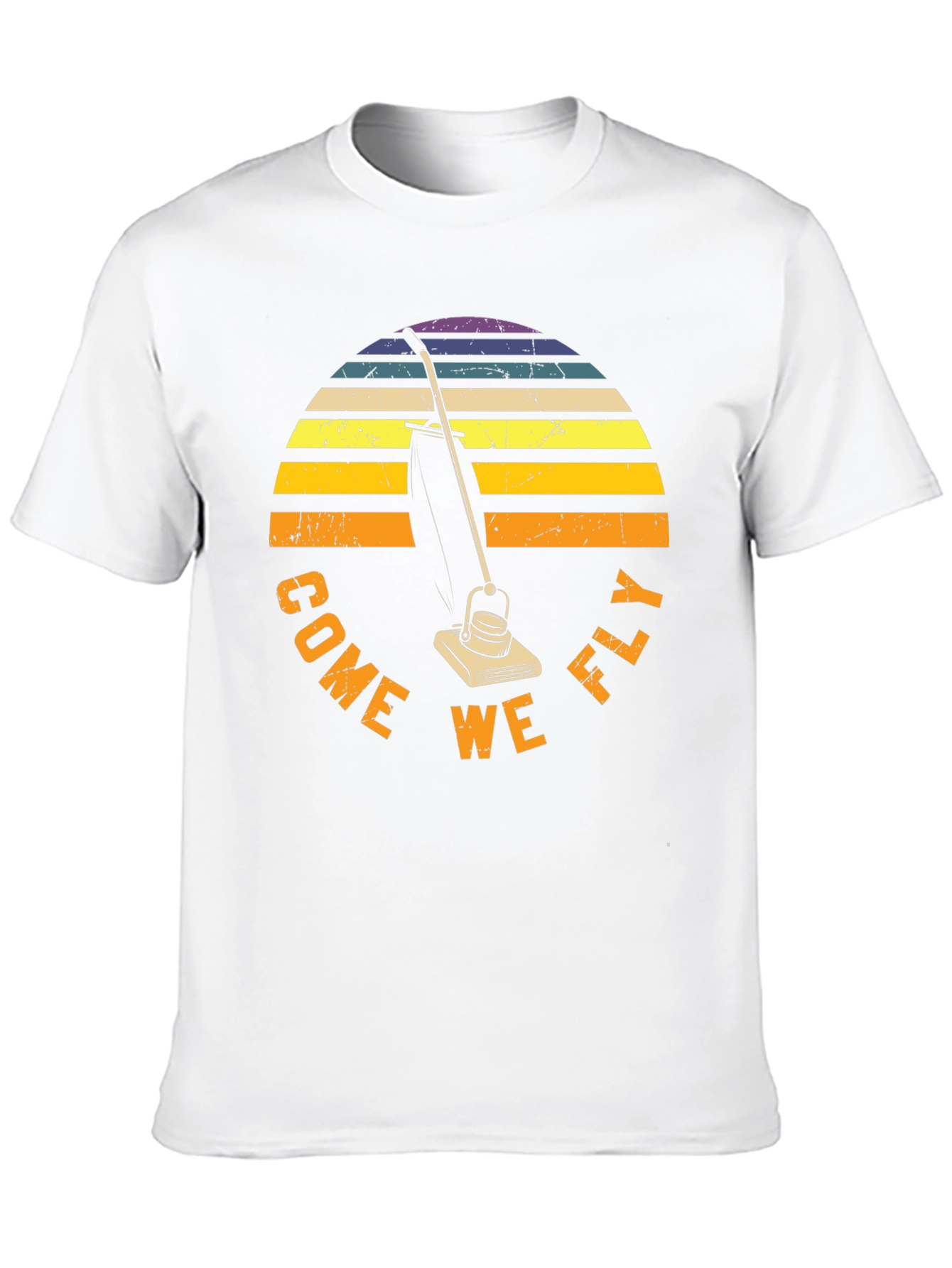 Come We Fly Vacuum T-Shirt Retro Sunset Tee
