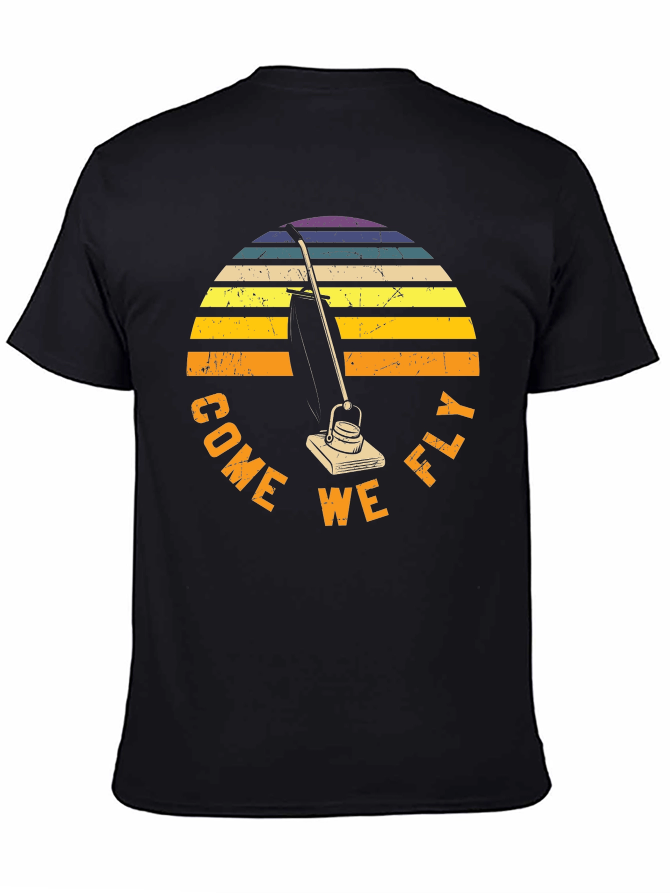 Come We Fly Vacuum T-Shirt Retro Sunset Tee