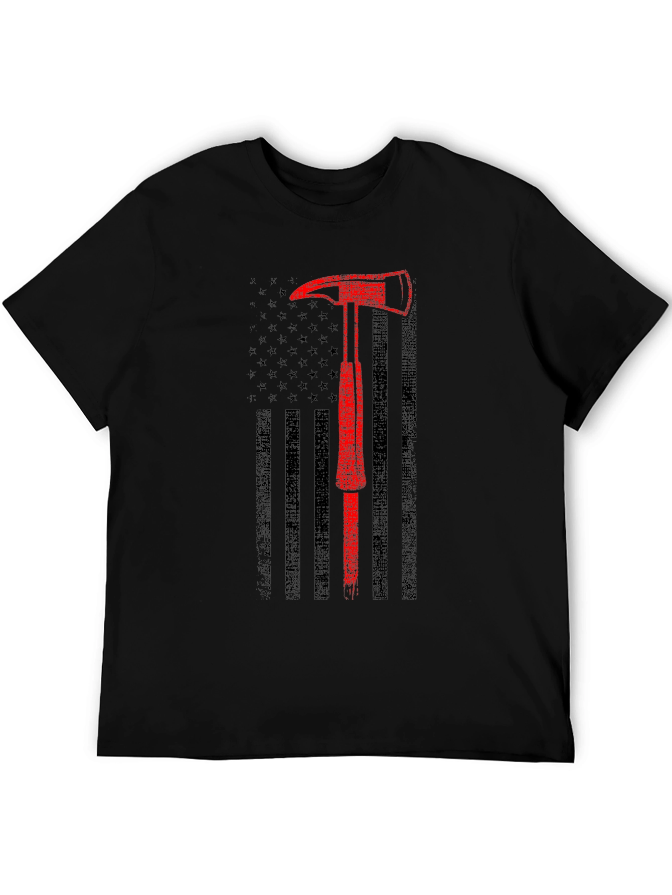 Firefighter Axe American Flag T-Shirt