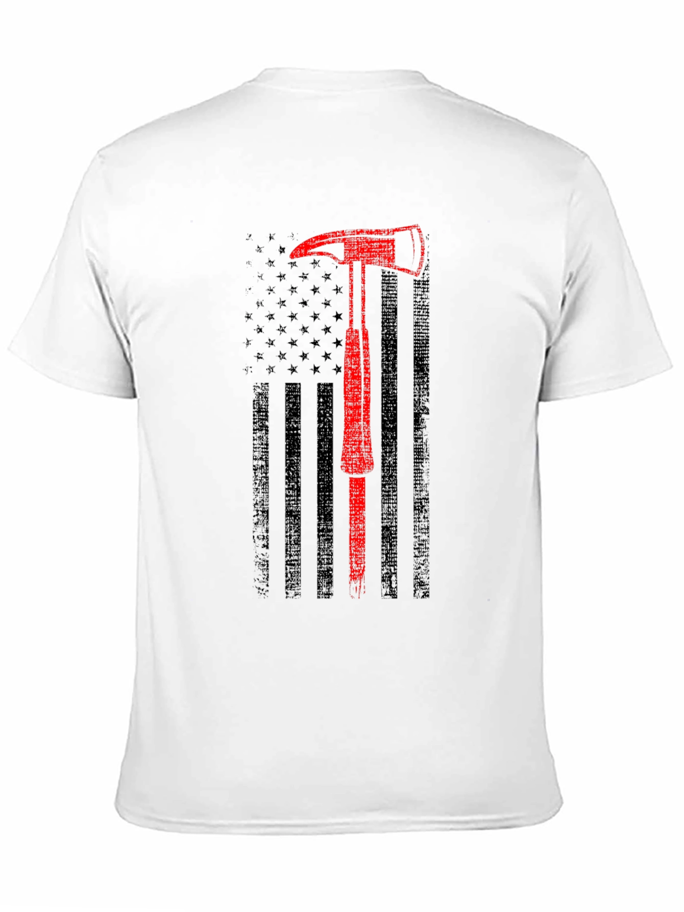 Firefighter Axe American Flag T-Shirt