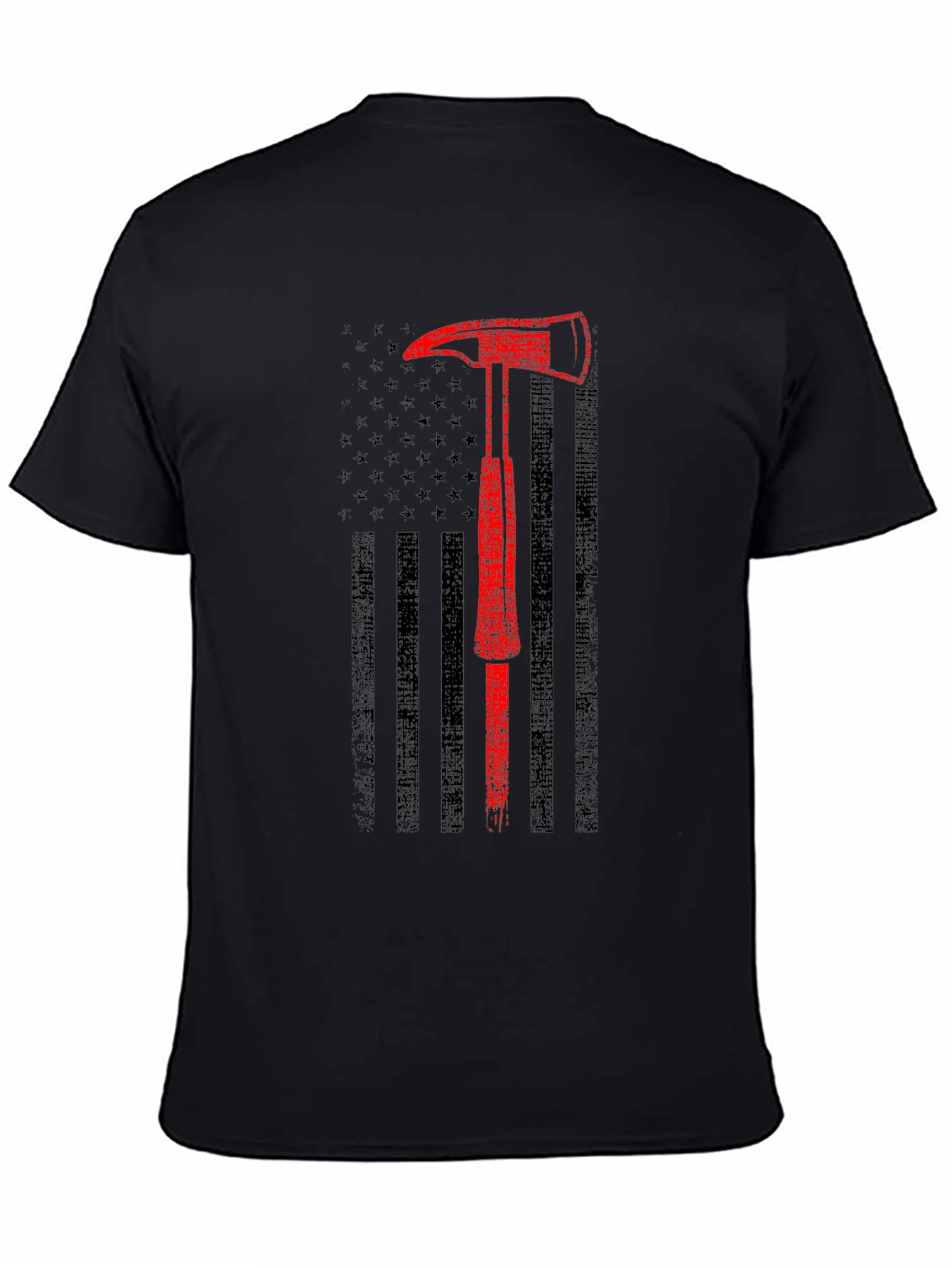 Firefighter Axe American Flag T-Shirt