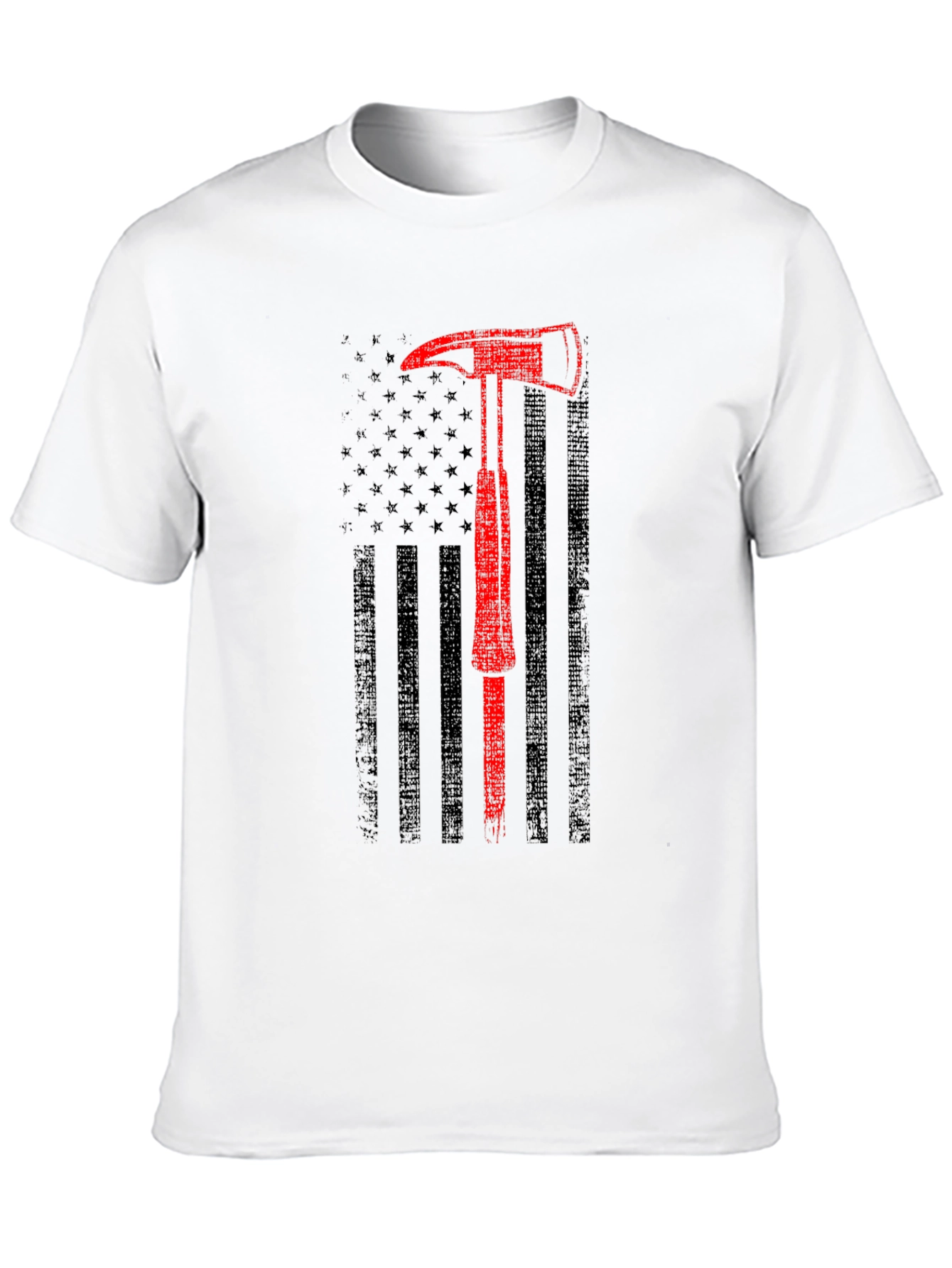 Firefighter Axe American Flag T-Shirt