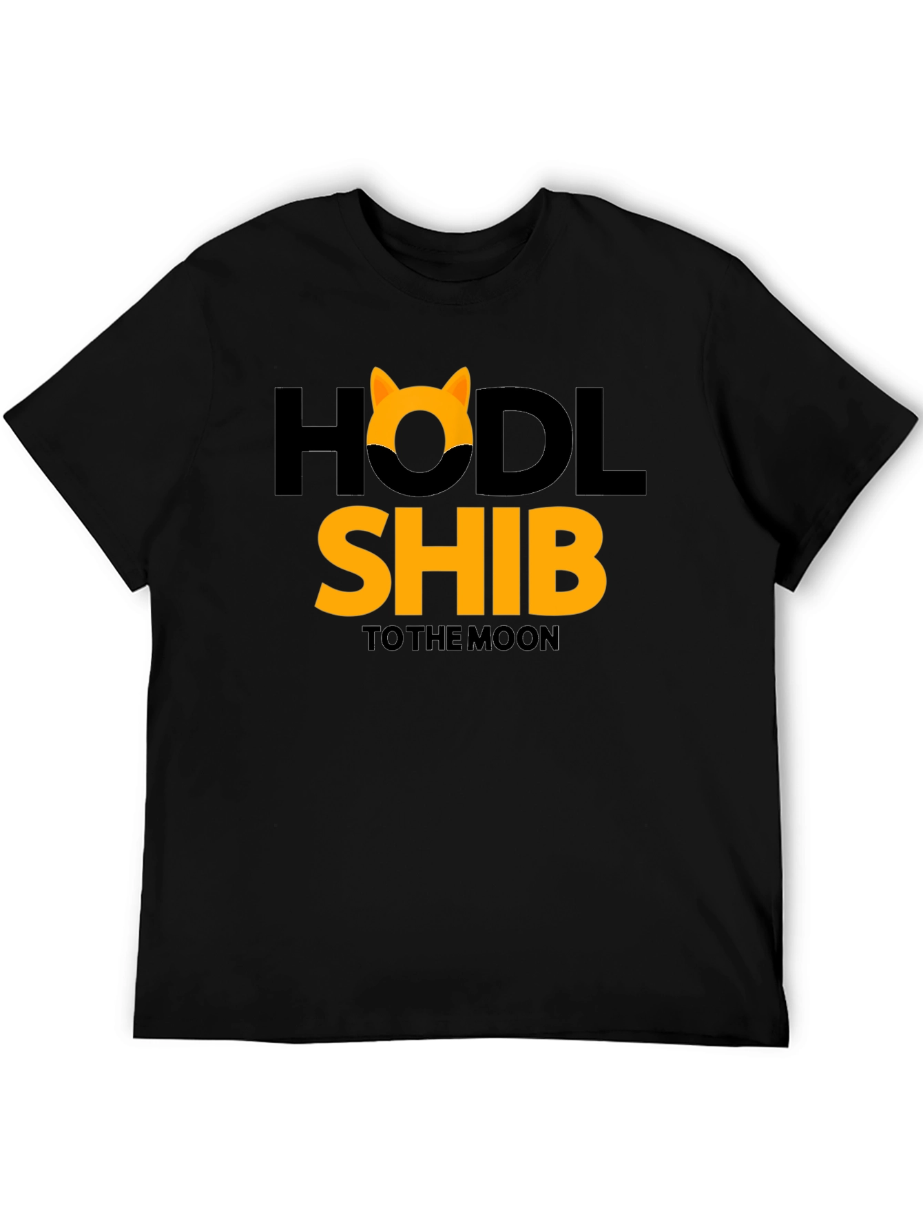 HODL Shib to the Moon Black T-Shirt
