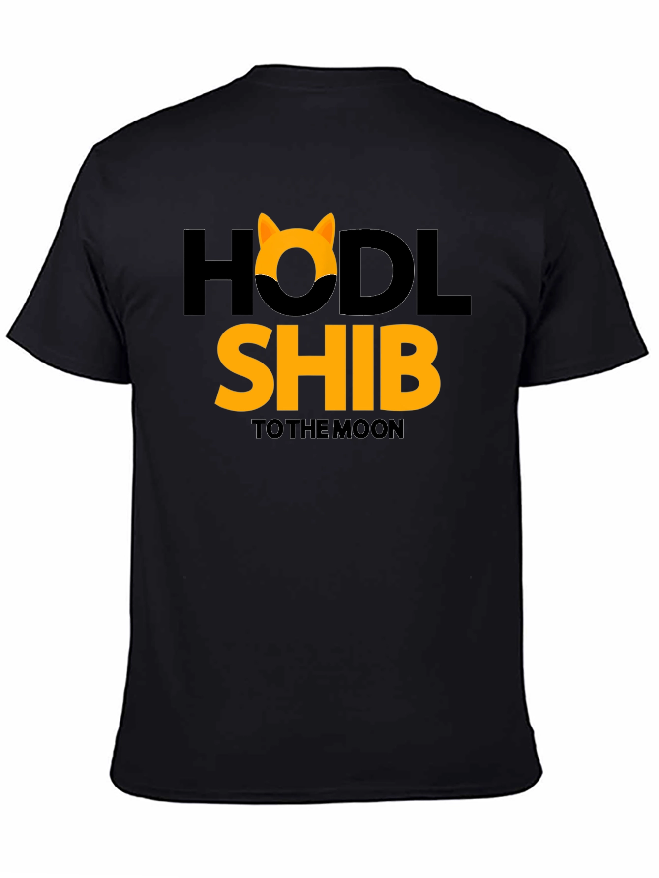 HODL Shib to the Moon Black T-Shirt
