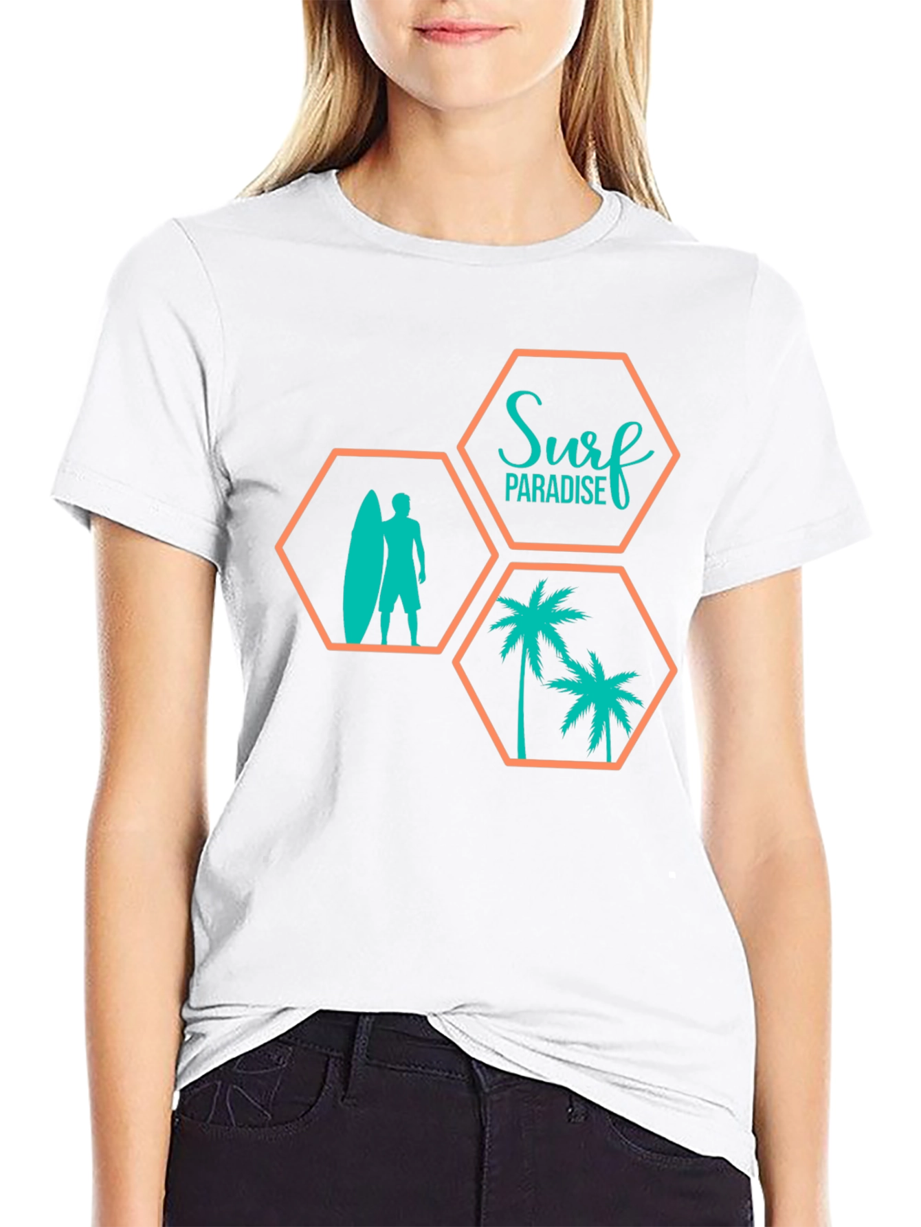 Surf Paradise Graphic Tee - Mens Black T-Shirt