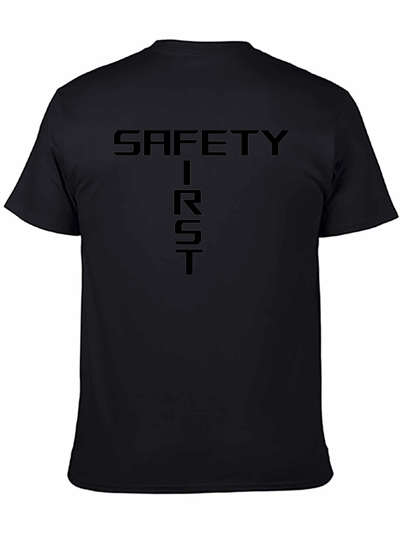 Safety First Black Crew Neck T-Shirt