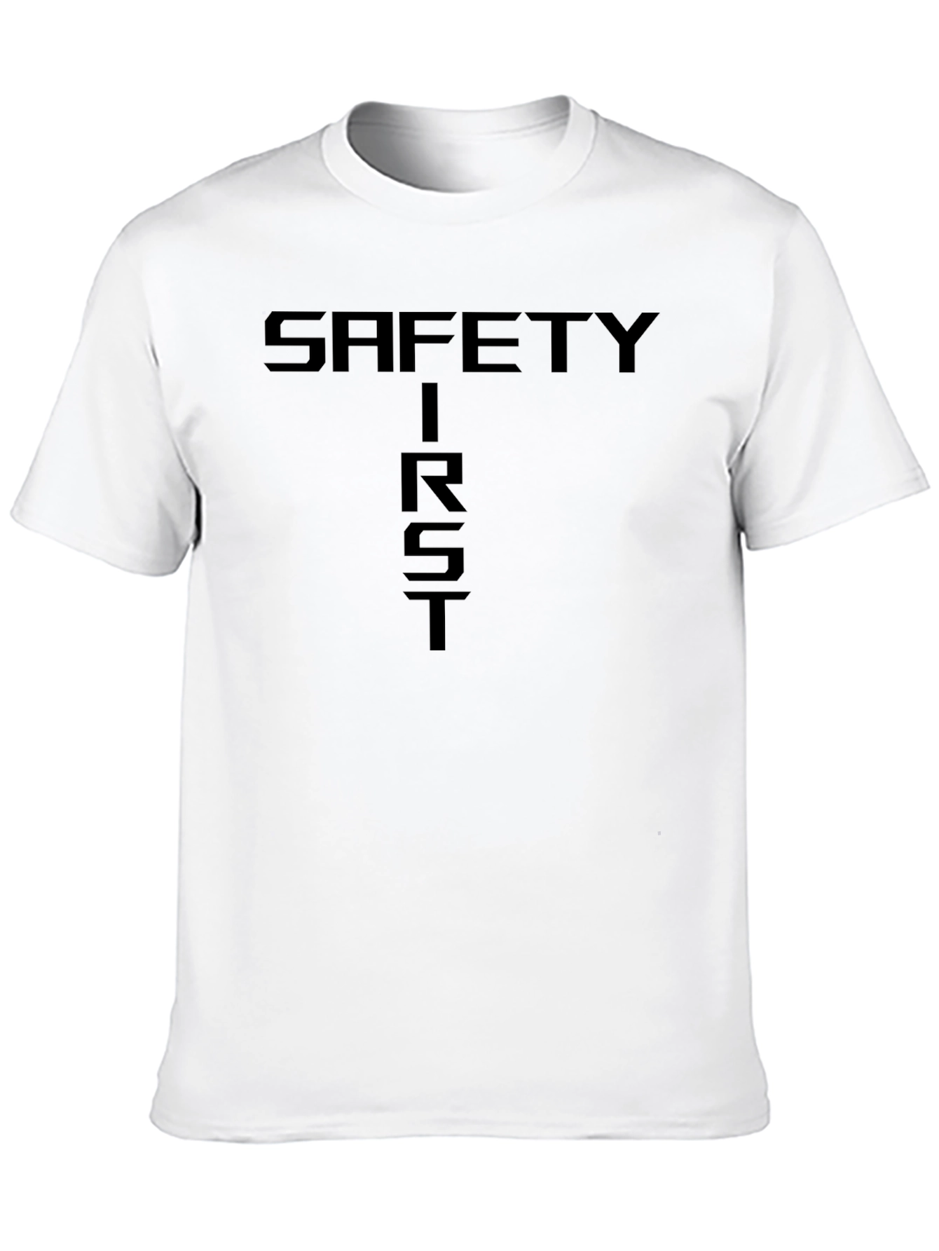 Safety First Black Crew Neck T-Shirt