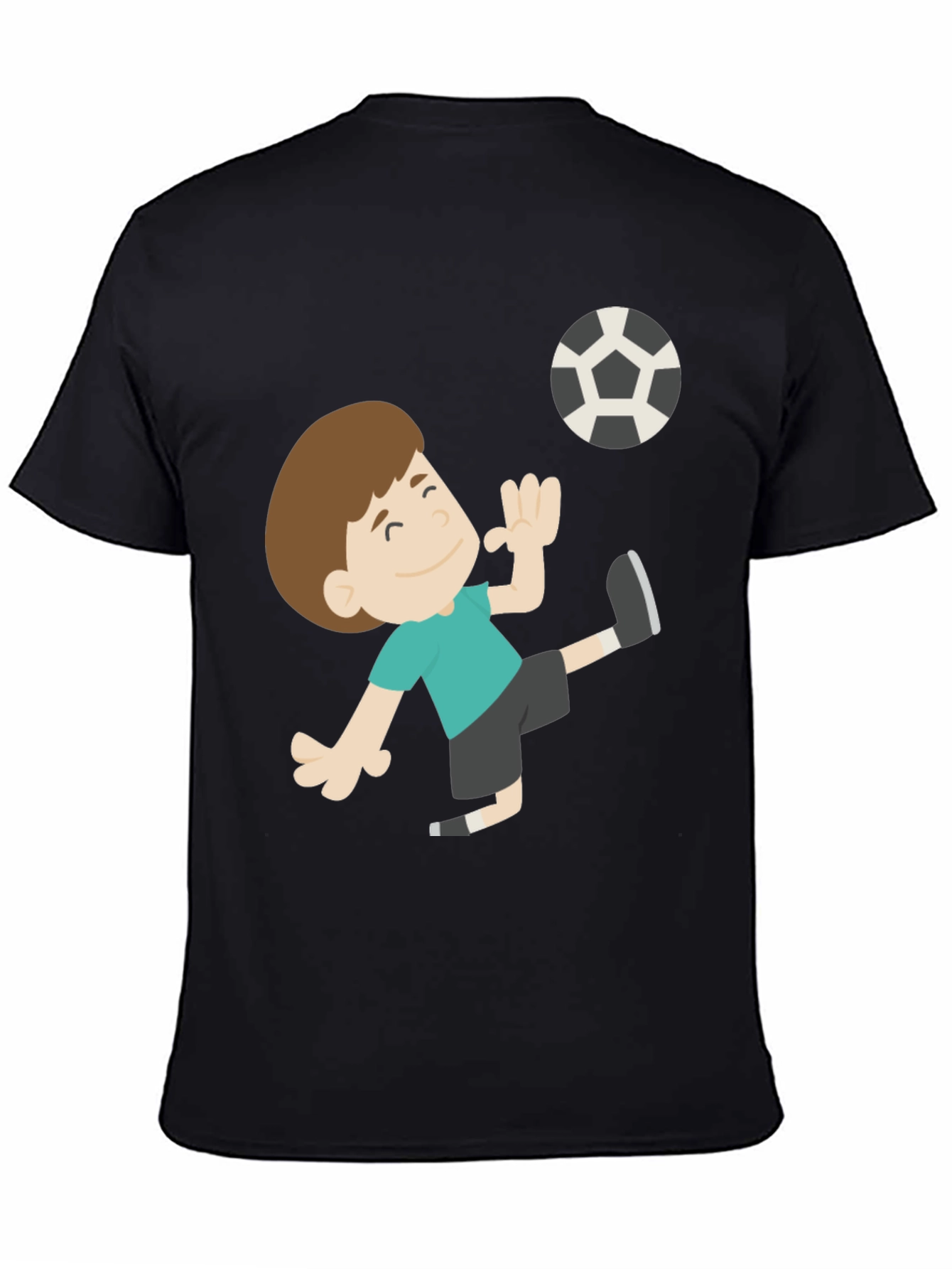 Soccer Boy Black T-Shirt