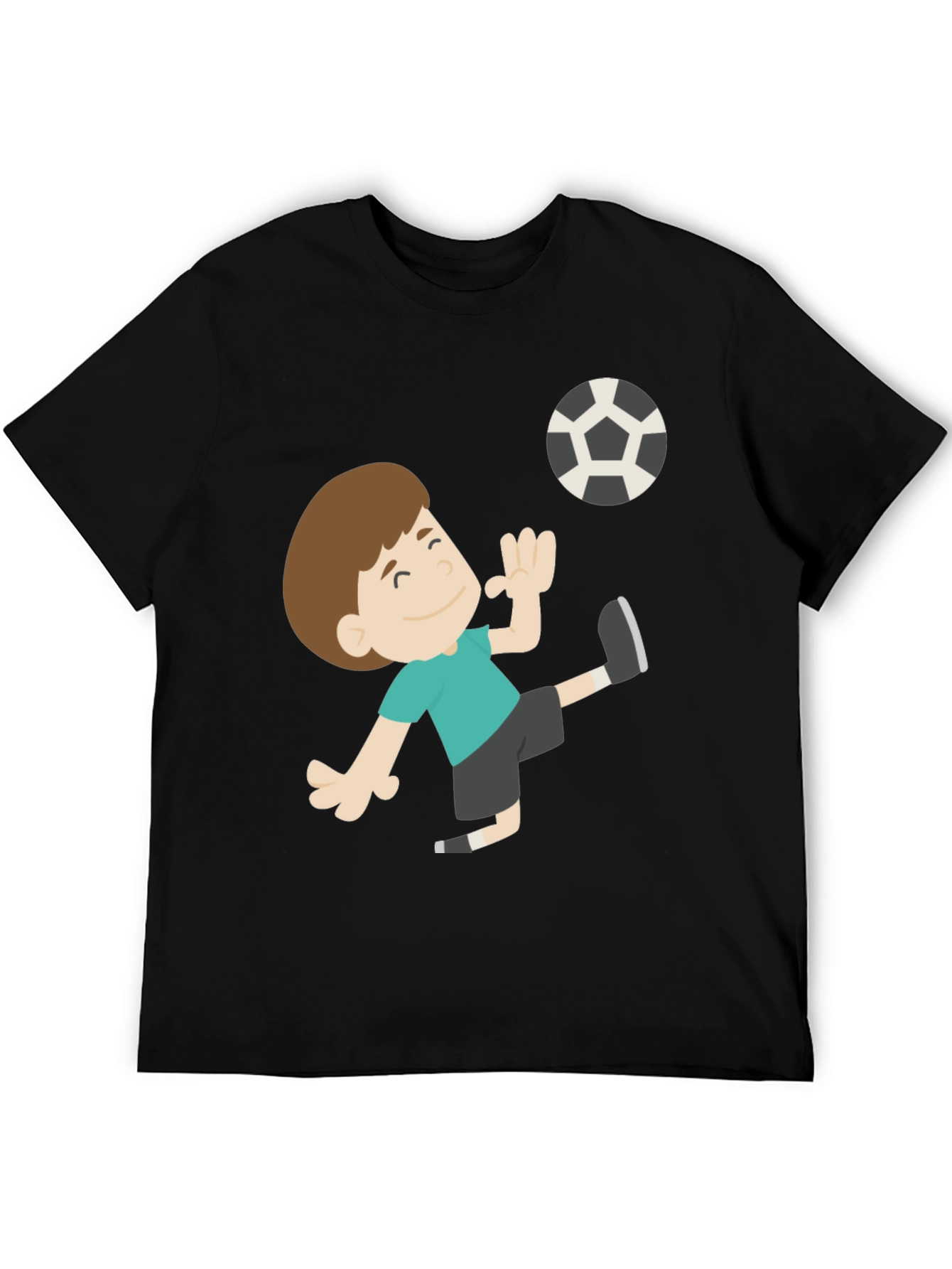 Soccer Boy Black T-Shirt