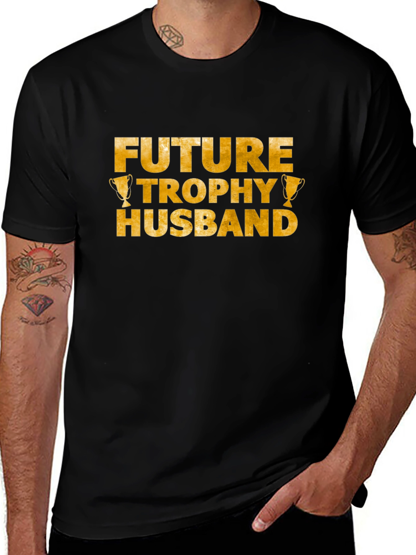 Future Trophy Husband Graphic Tee - Black