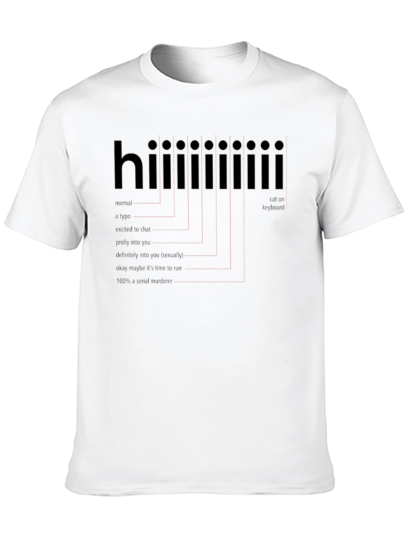 Funny Hi T-Shirt - Serial Killer Alert