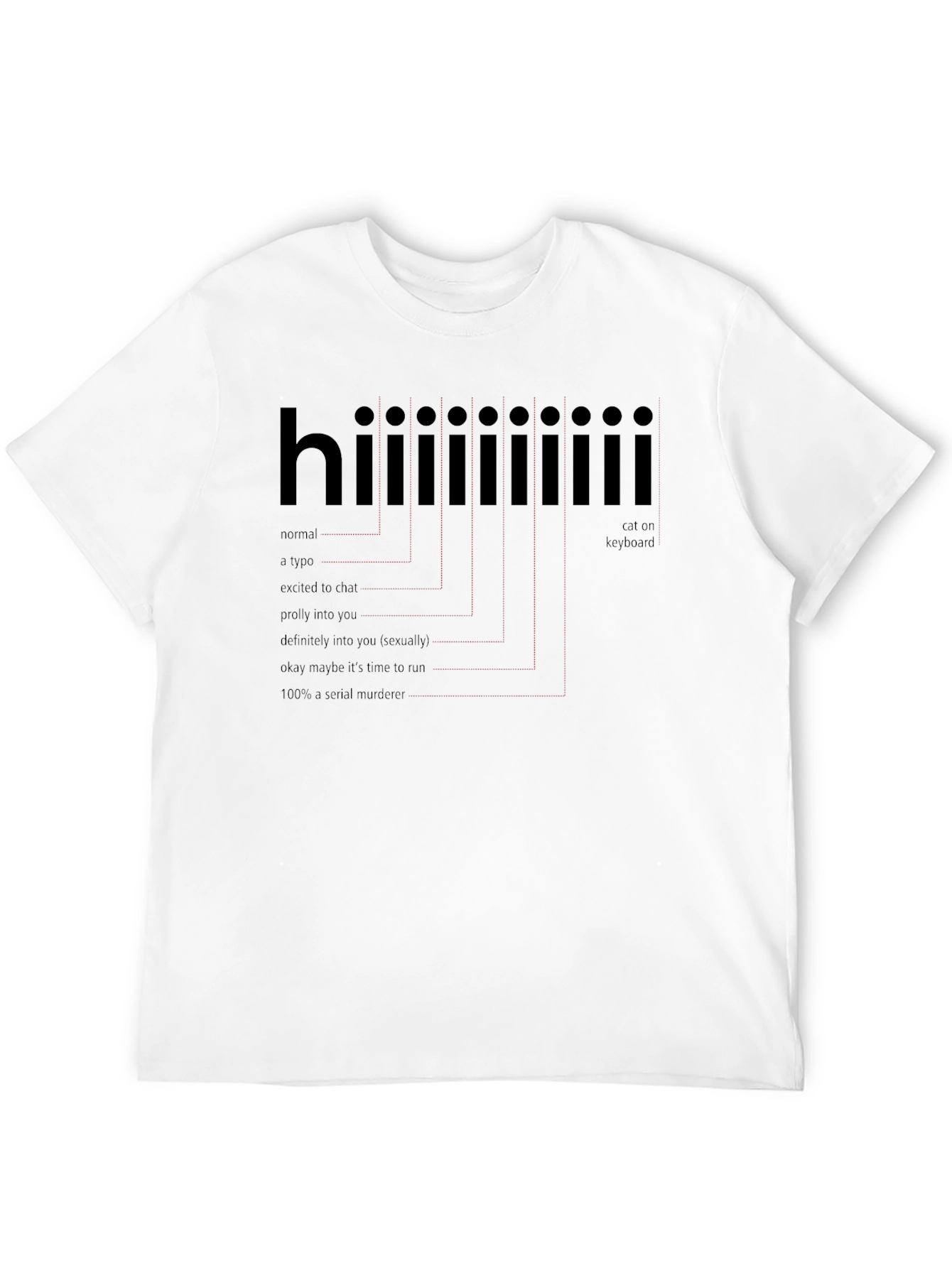 Funny Hi T-Shirt - Serial Killer Alert
