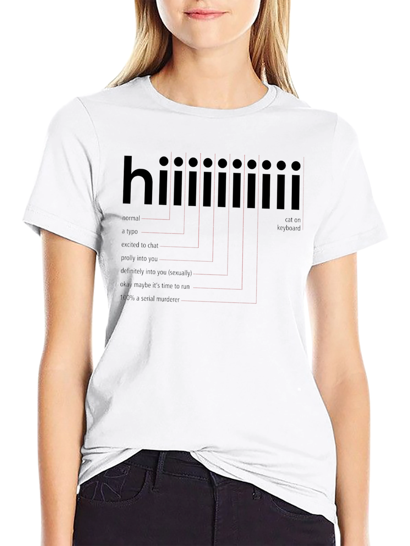 Funny Hi T-Shirt - Serial Killer Alert