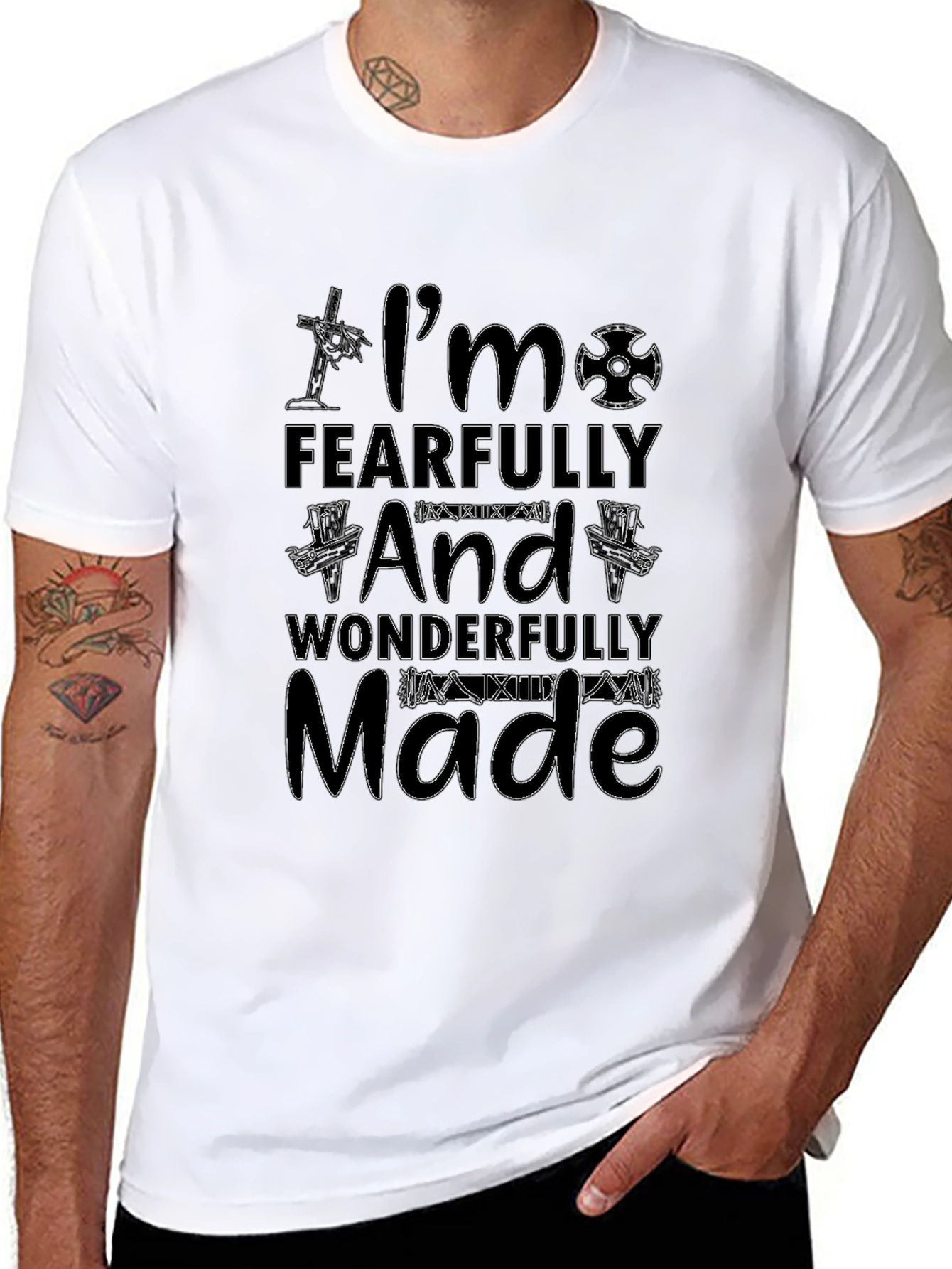 Fearfully and Wonderfully Made Black T-Shirt