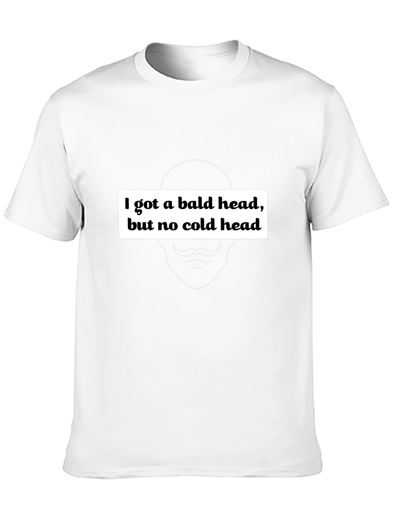 Bald Head Funny Graphic T-Shirt