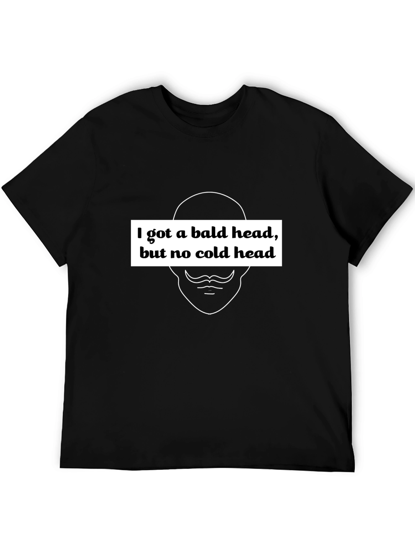 Bald Head Funny Graphic T-Shirt